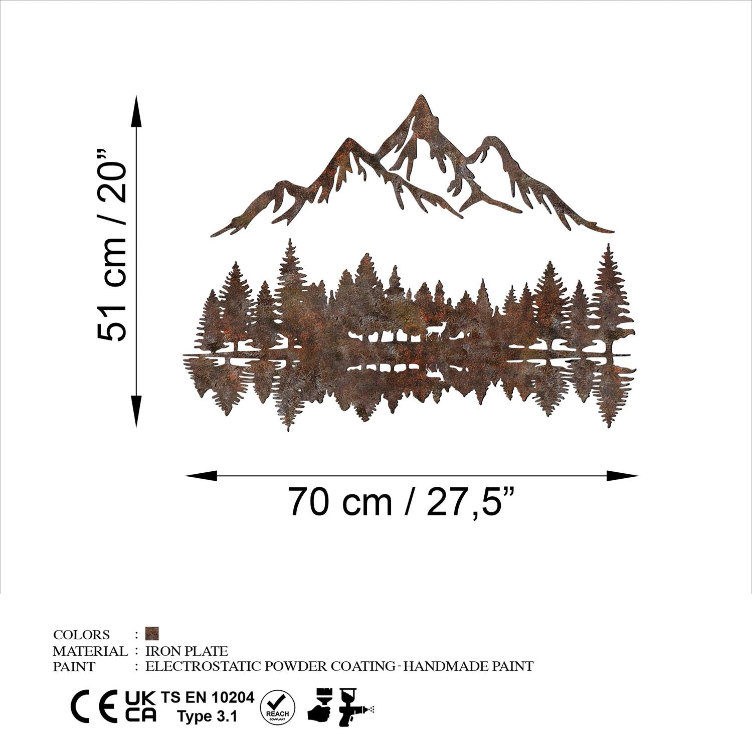 Rusty Landscape 2 in Antiquation präsentiert im Onlineshop von KAQTU Design AG. Wanddeko ist von Wallity