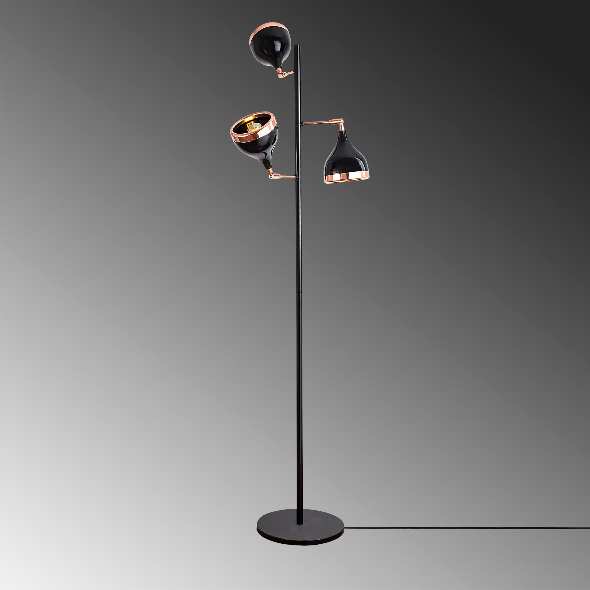 Yıldo - 7021 in Schwarz
 Kupfer präsentiert im Onlineshop von KAQTU Design AG. Stehleuchte ist von Opviq