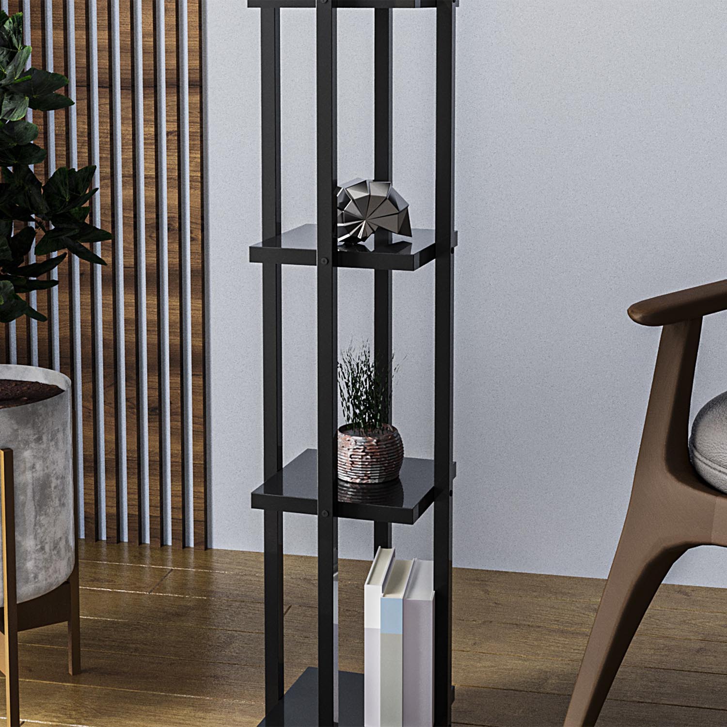 Shelf Lamp - 8111 in Schwarz präsentiert im Onlineshop von KAQTU Design AG. Stehleuchte ist von Opviq