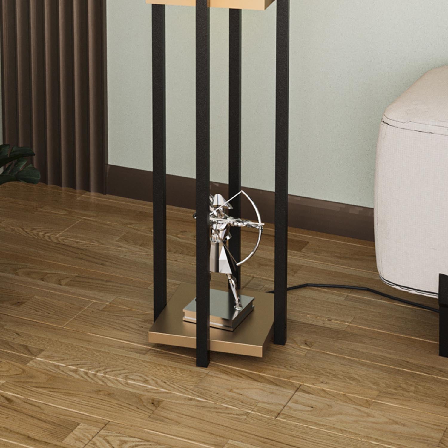 Shelf Lamp - 8129 in Schwarz Gold präsentiert im Onlineshop von KAQTU Design AG. Stehleuchte ist von Opviq
