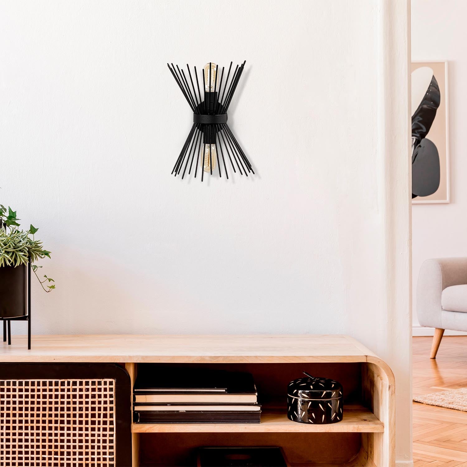 Kirpi - 3091 in Schwarz präsentiert im Onlineshop von KAQTU Design AG. Wandleuchte ist von Opviq
