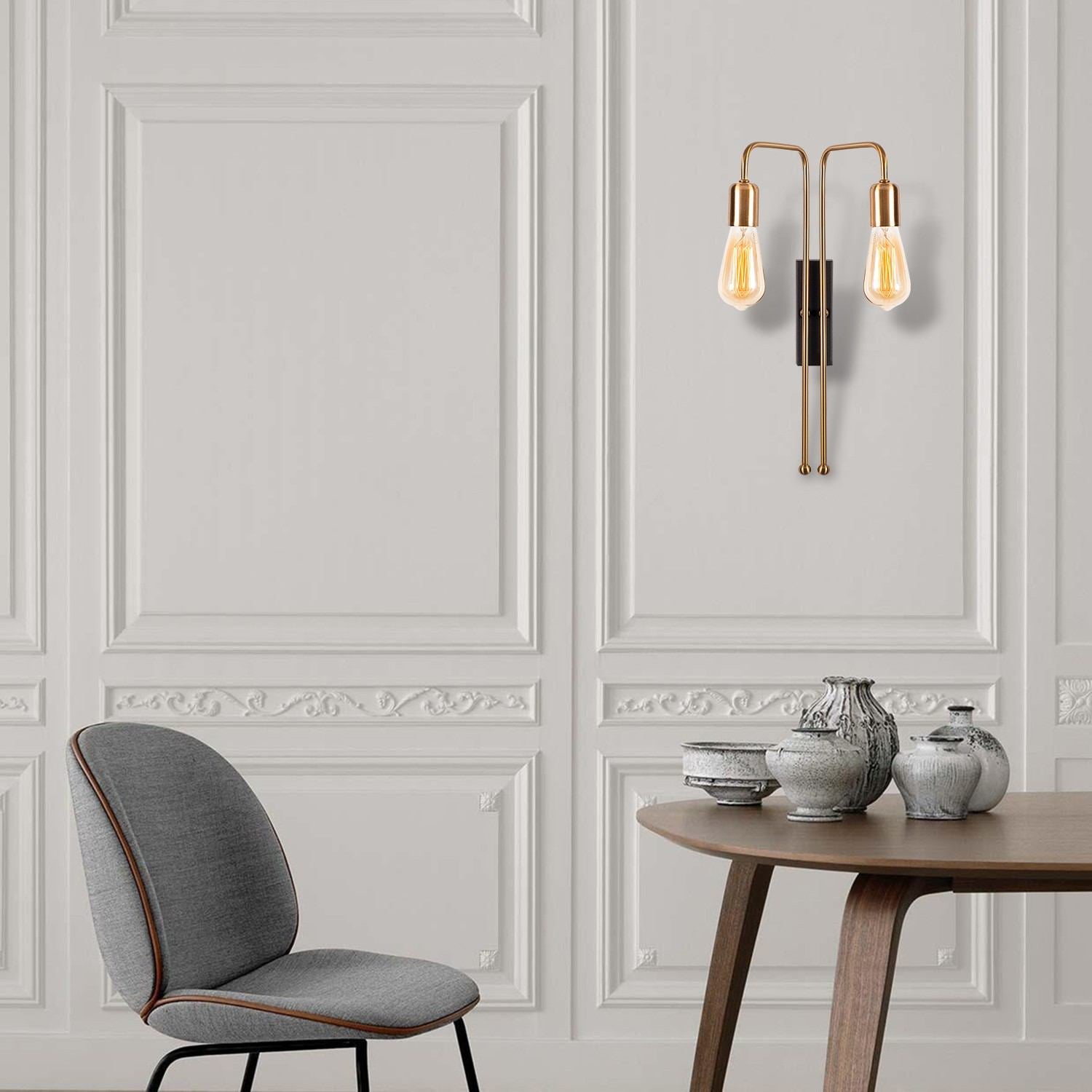 Mum - 3511 in Gold
 Schwarz präsentiert im Onlineshop von KAQTU Design AG. Wandleuchte ist von Opviq