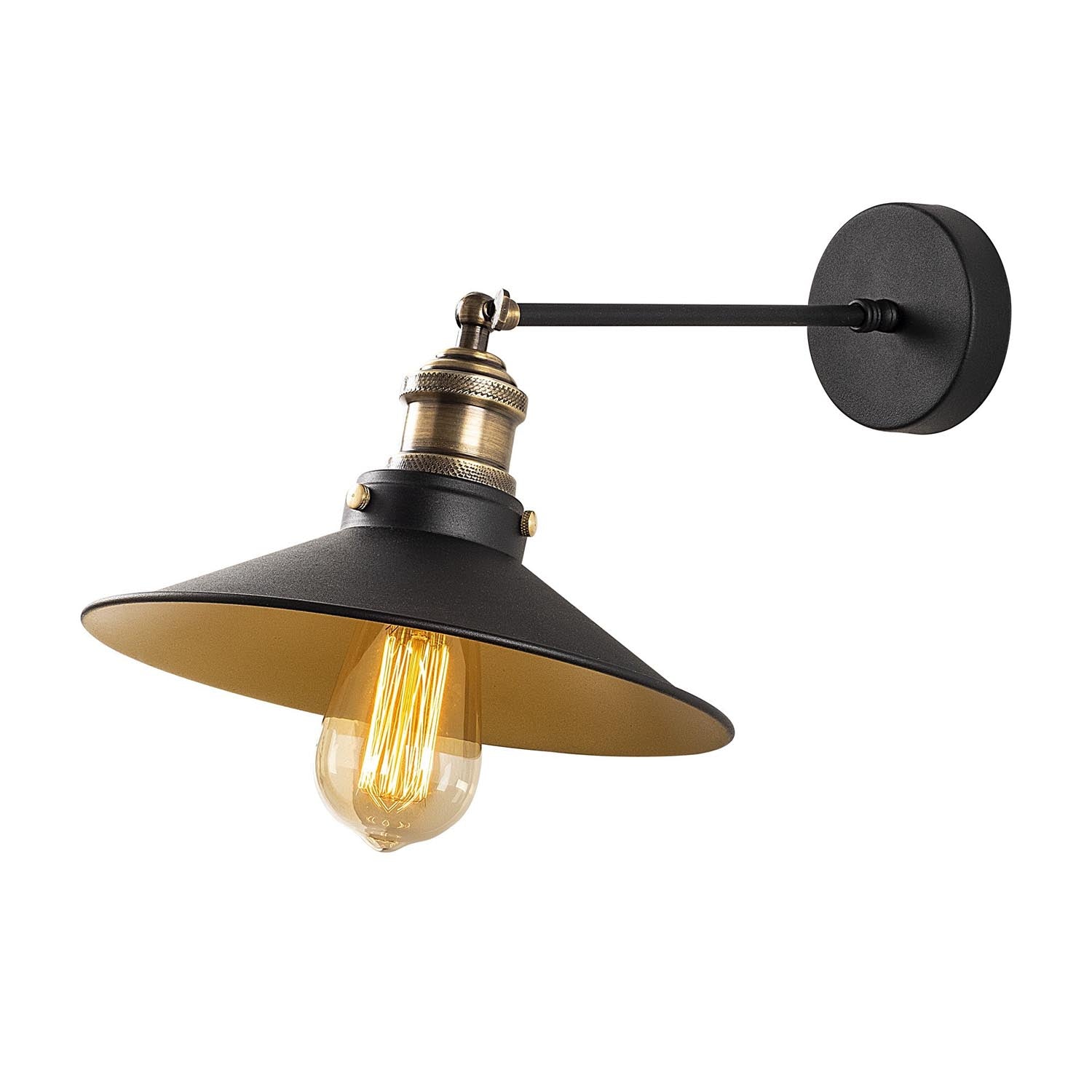 Sağlam - 3741 in Schwarz Gold präsentiert im Onlineshop von KAQTU Design AG. Wandleuchte ist von Opviq