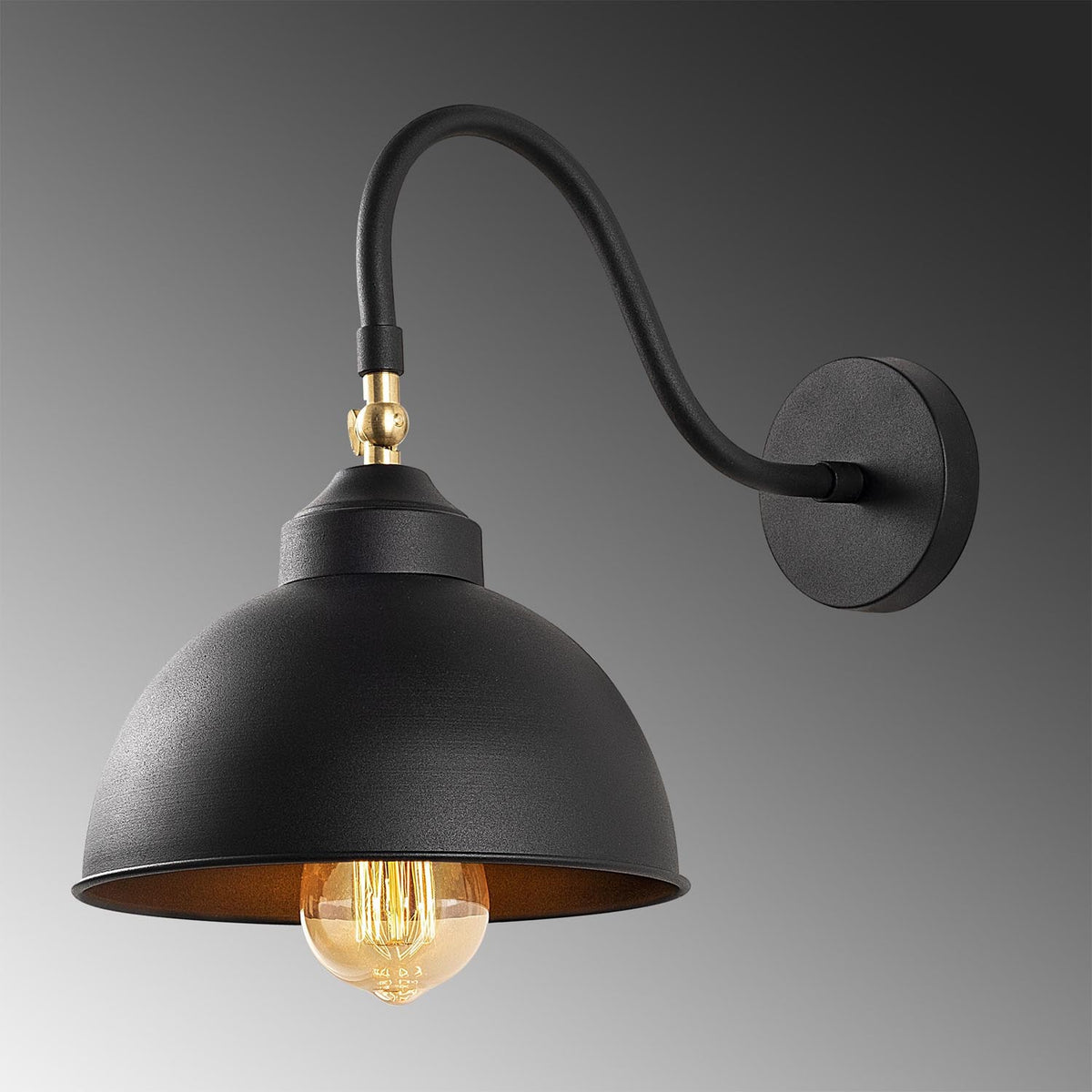 Sağlam Wandleuchte - Schwarz in Schwarz präsentiert im Onlineshop von KAQTU Design AG. Wandleuchte ist von Opviq