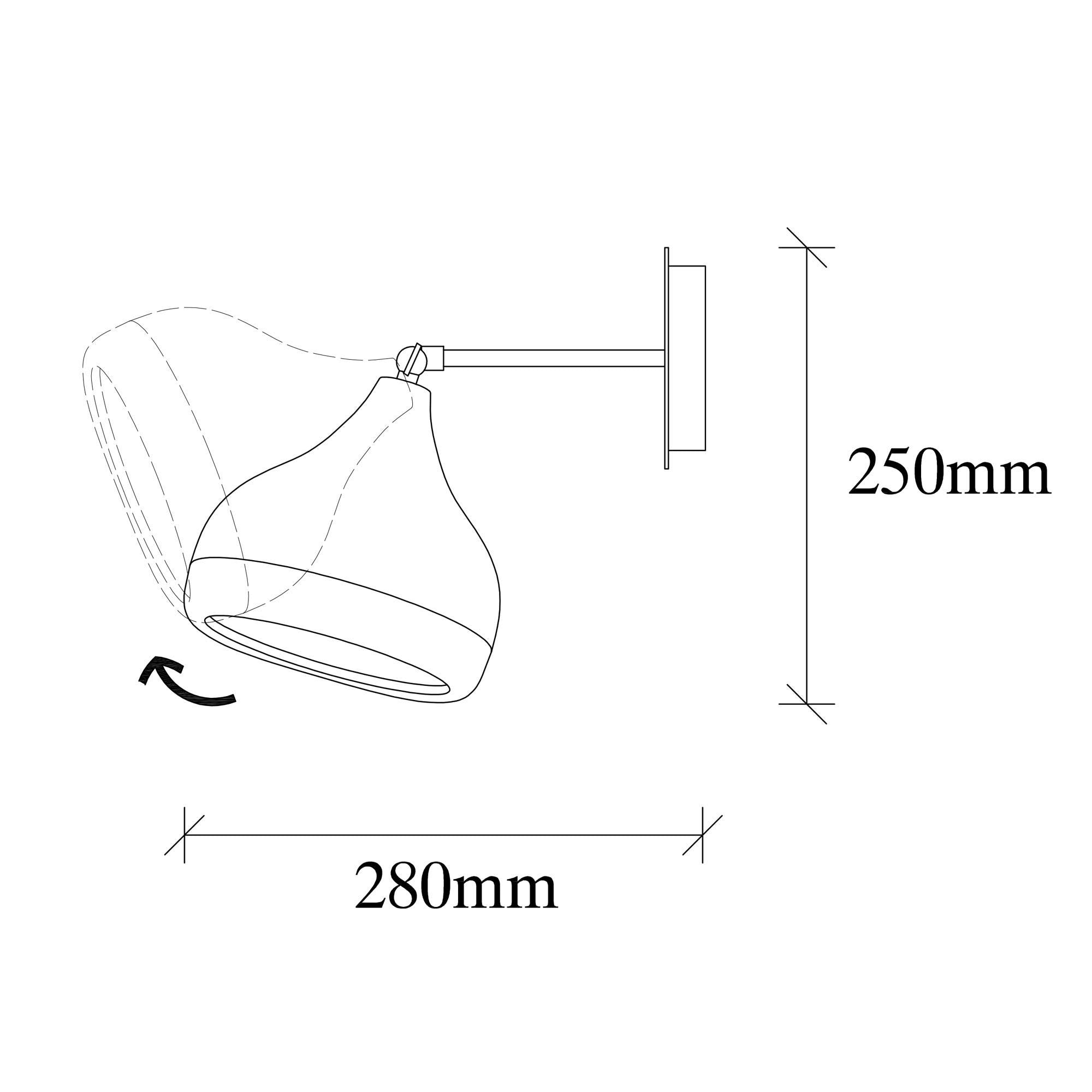 Yıldo - 6901 in Schwarz
 Kupfer präsentiert im Onlineshop von KAQTU Design AG. Wandleuchte ist von Opviq