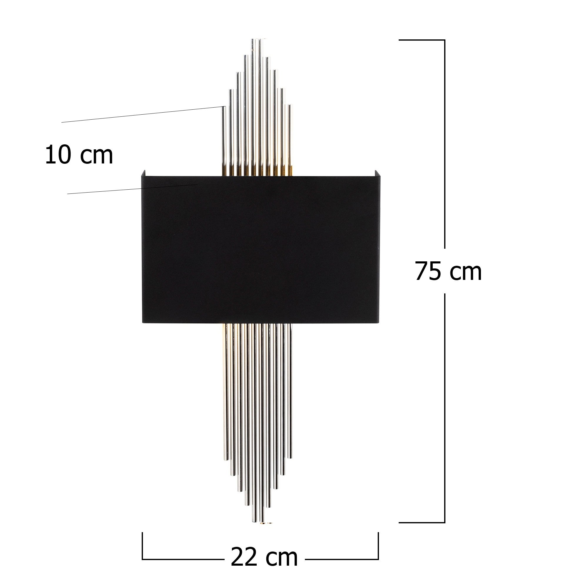 614 - A in Schwarz Silber präsentiert im Onlineshop von KAQTU Design AG. Wandleuchte ist von Opviq