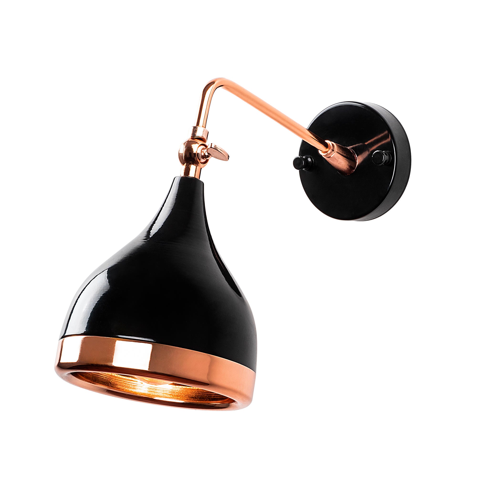Yıldo - 7031 in Schwarz
 Kupfer präsentiert im Onlineshop von KAQTU Design AG. Wandleuchte ist von Opviq