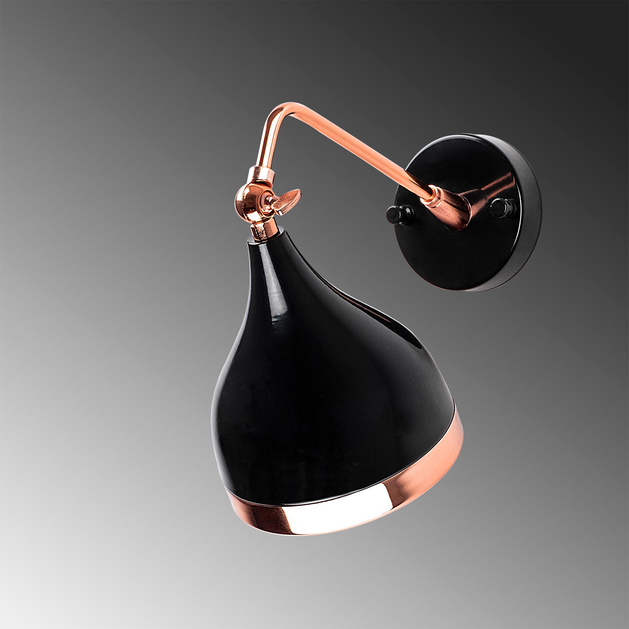 Yıldo - 7031 in Schwarz
 Kupfer präsentiert im Onlineshop von KAQTU Design AG. Wandleuchte ist von Opviq