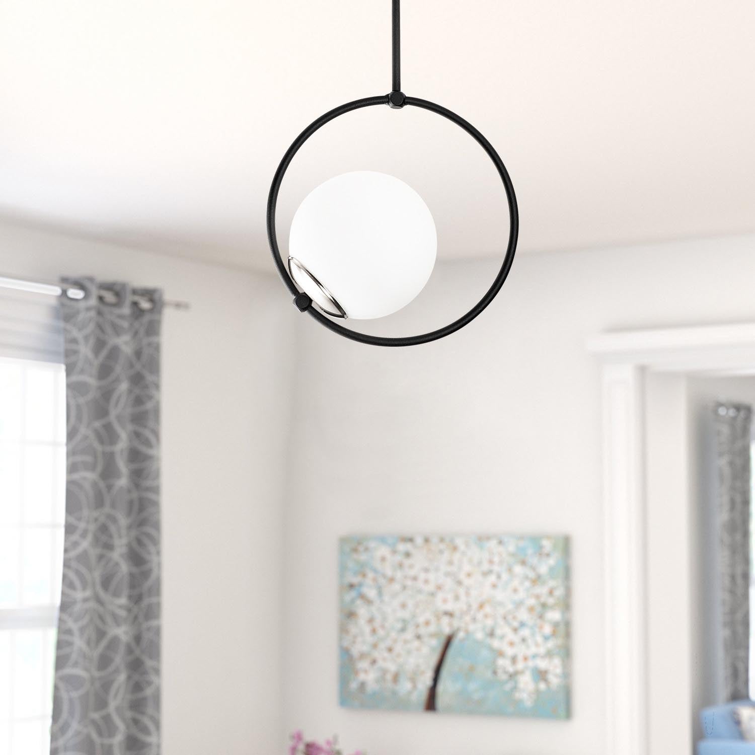 Dolunay - 3901 in Schwarz Weiss präsentiert im Onlineshop von KAQTU Design AG. Pendelleuchte ist von Opviq
