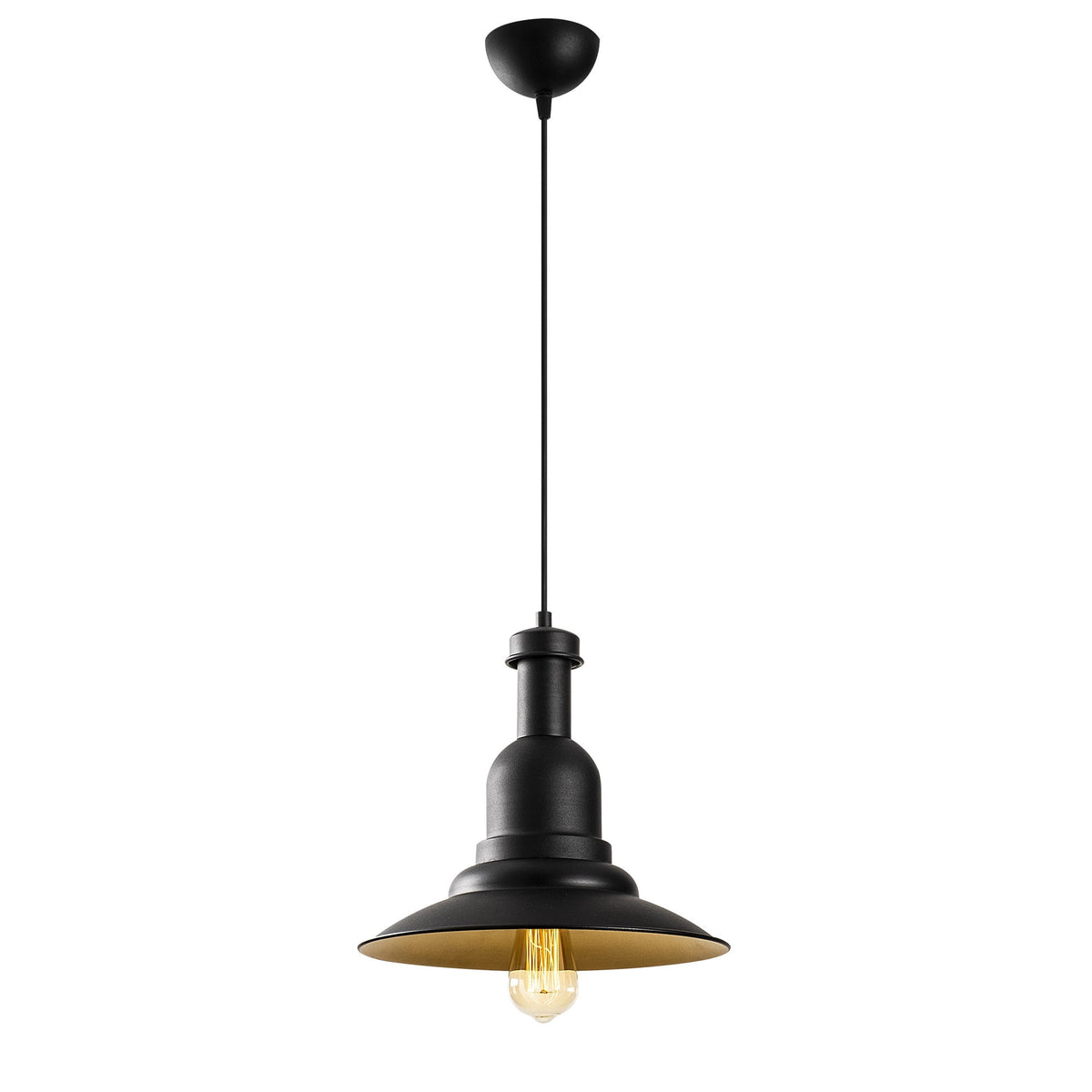 Sağlam Pendellampe - Schwarz Gold in Schwarz Gold präsentiert im Onlineshop von KAQTU Design AG. Pendelleuchte ist von Opviq