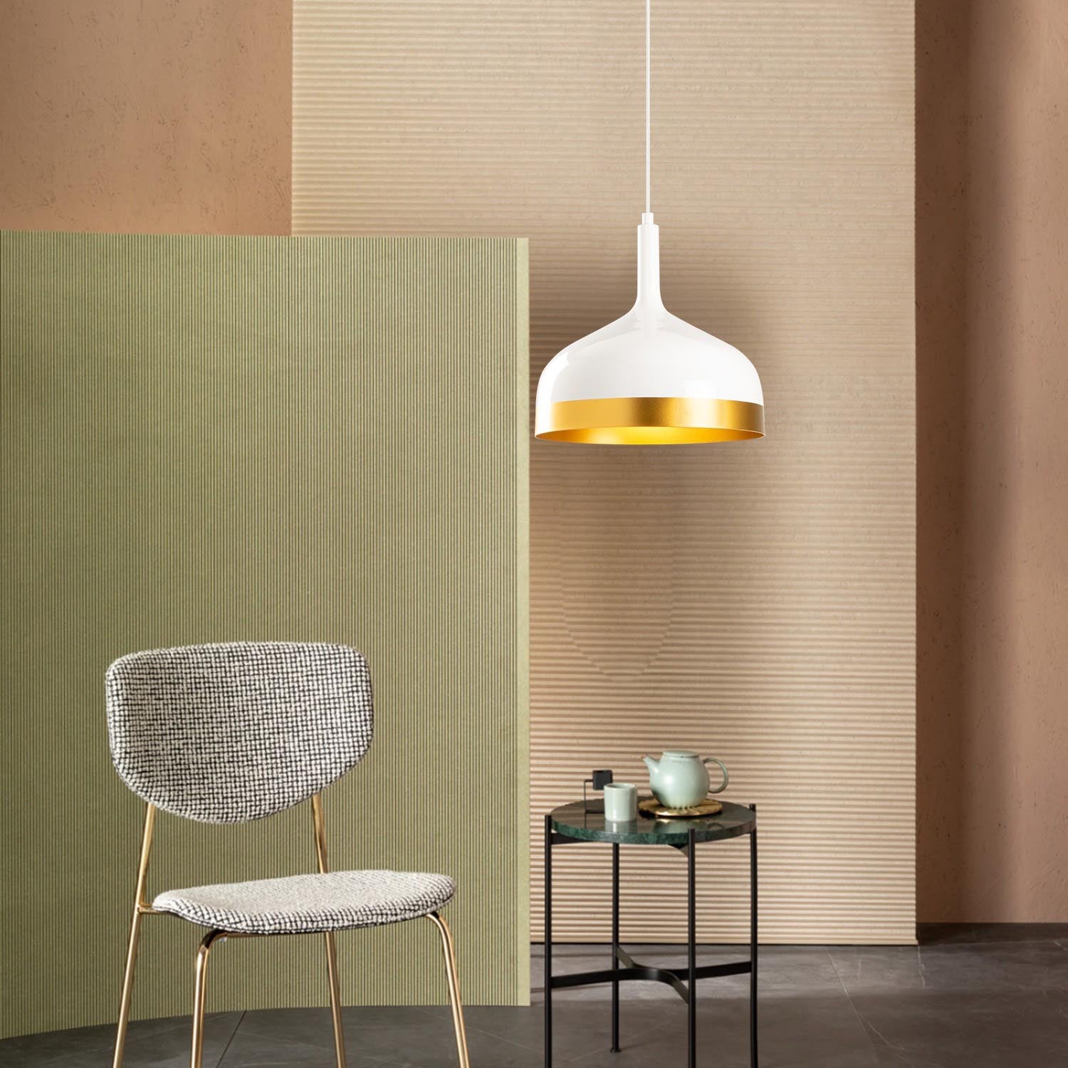 Sağlam - 3724 in Weisses Gold präsentiert im Onlineshop von KAQTU Design AG. Pendelleuchte ist von Opviq