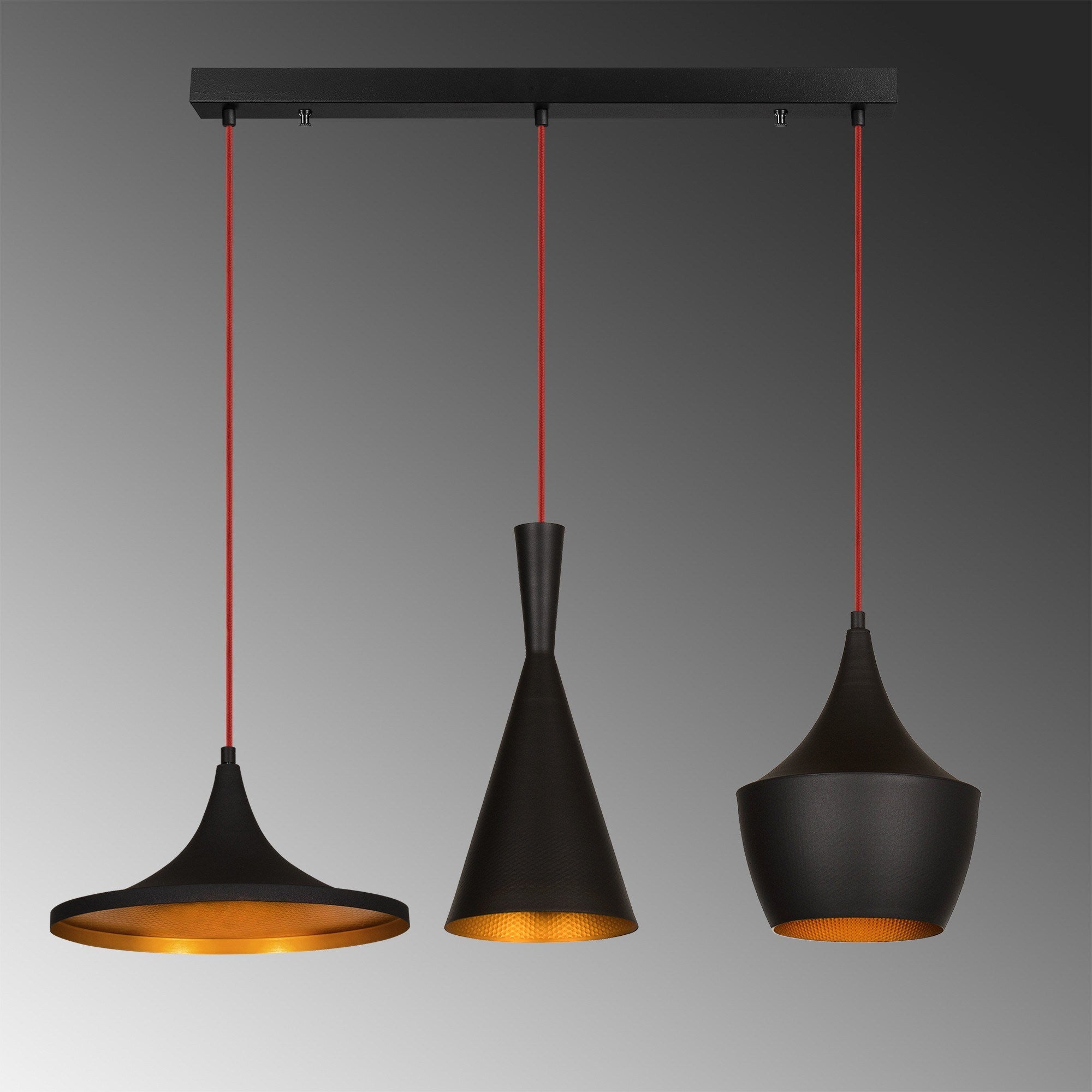 Elmas - 3561 in Schwarz Gold präsentiert im Onlineshop von KAQTU Design AG. Pendelleuchte ist von Opviq