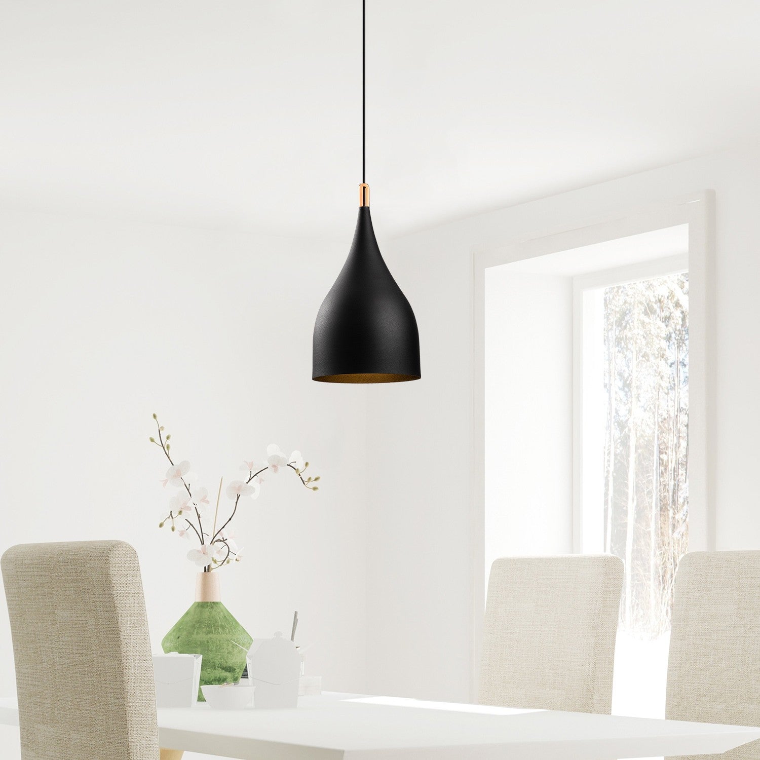 Sağlam - 3770 in Schwarz Gold präsentiert im Onlineshop von KAQTU Design AG. Pendelleuchte ist von Opviq