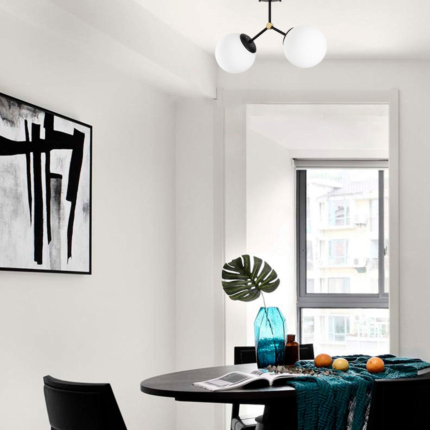 Damar - 6331 in Schwarz Weiss präsentiert im Onlineshop von KAQTU Design AG. Deckenleuchte ist von Opviq