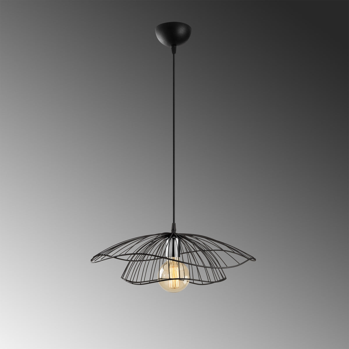 Tel Pendellampe - Schwarz in Schwarz präsentiert im Onlineshop von KAQTU Design AG. Pendelleuchte ist von Opviq