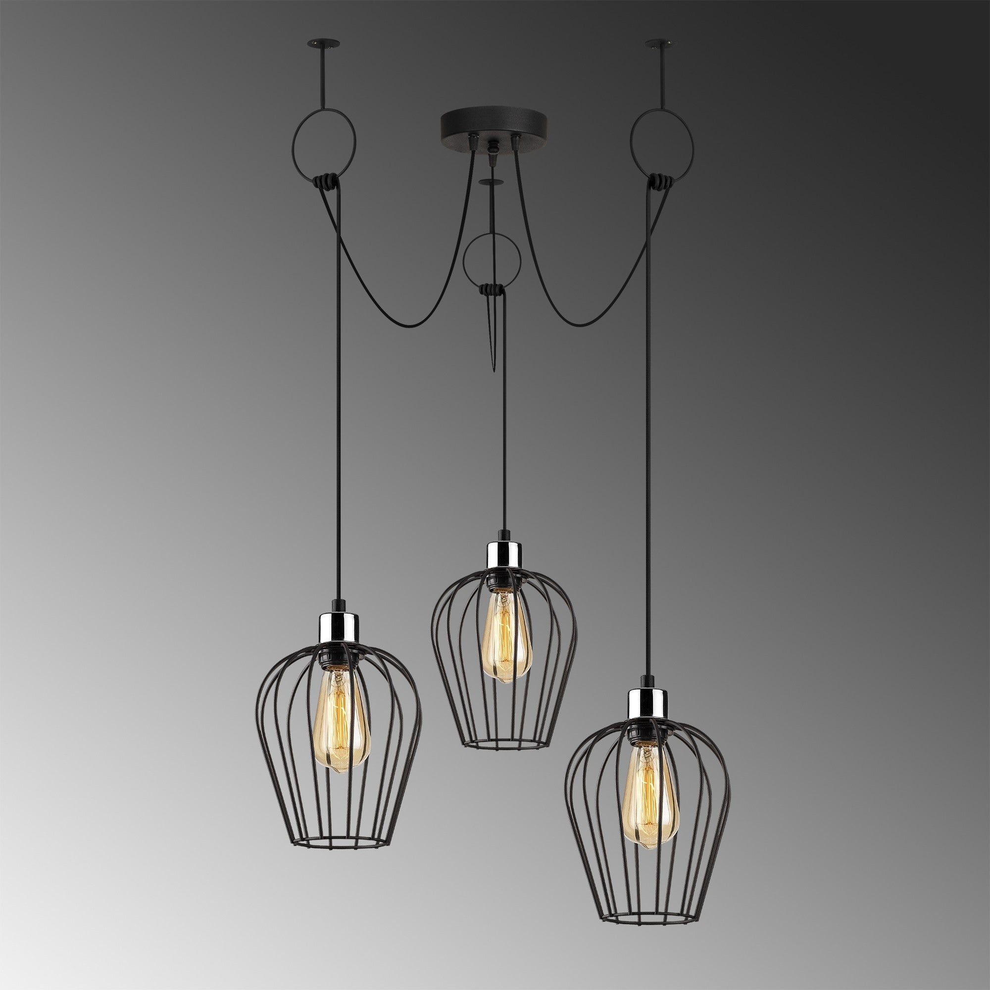 Tel - 6686 in Schwarz präsentiert im Onlineshop von KAQTU Design AG. Pendelleuchte ist von Opviq
