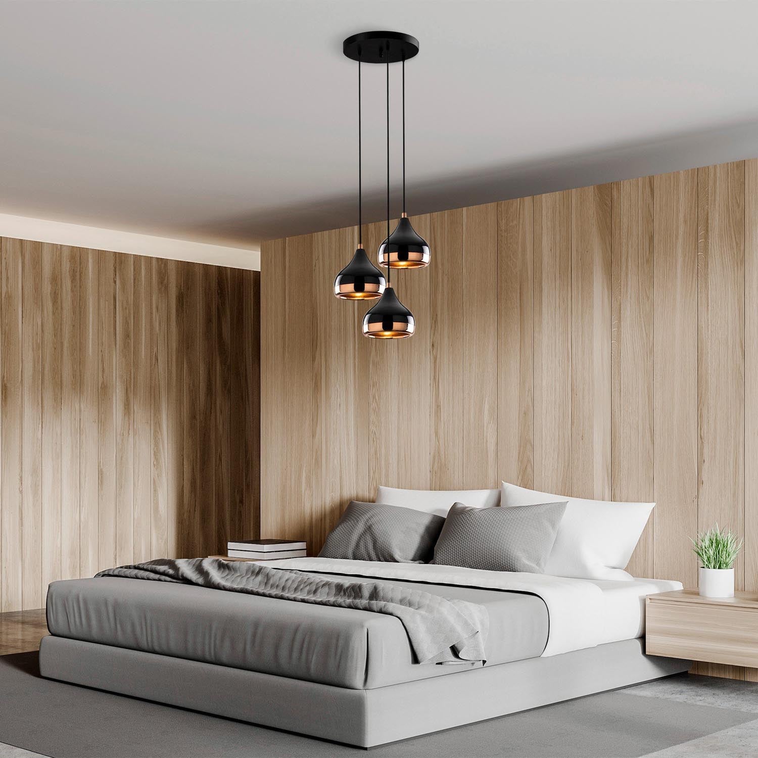 Yıldo - 6871 in Schwarz
 Kupfer präsentiert im Onlineshop von KAQTU Design AG. Pendelleuchte ist von Opviq