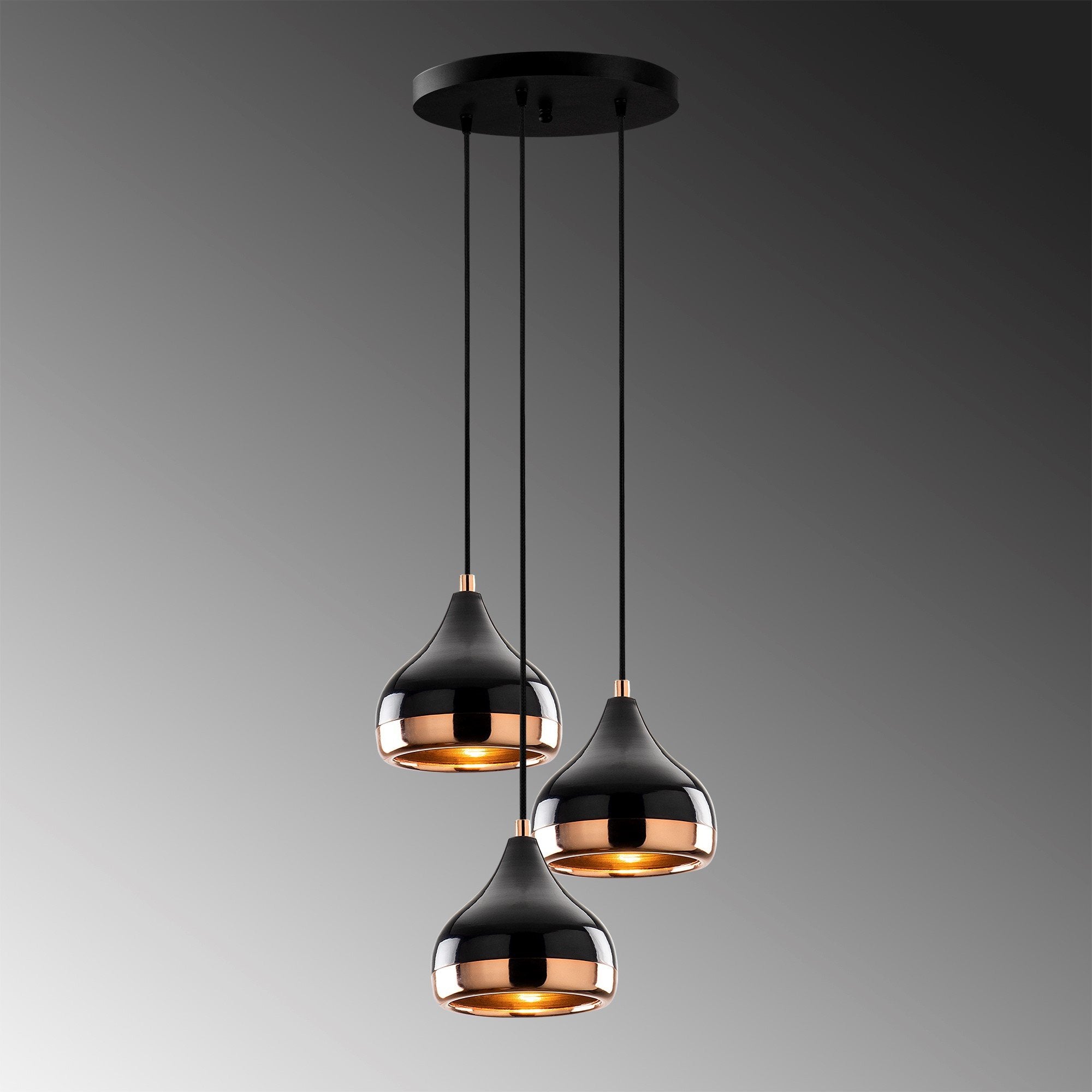 Yıldo - 6871 in Schwarz
 Kupfer präsentiert im Onlineshop von KAQTU Design AG. Pendelleuchte ist von Opviq