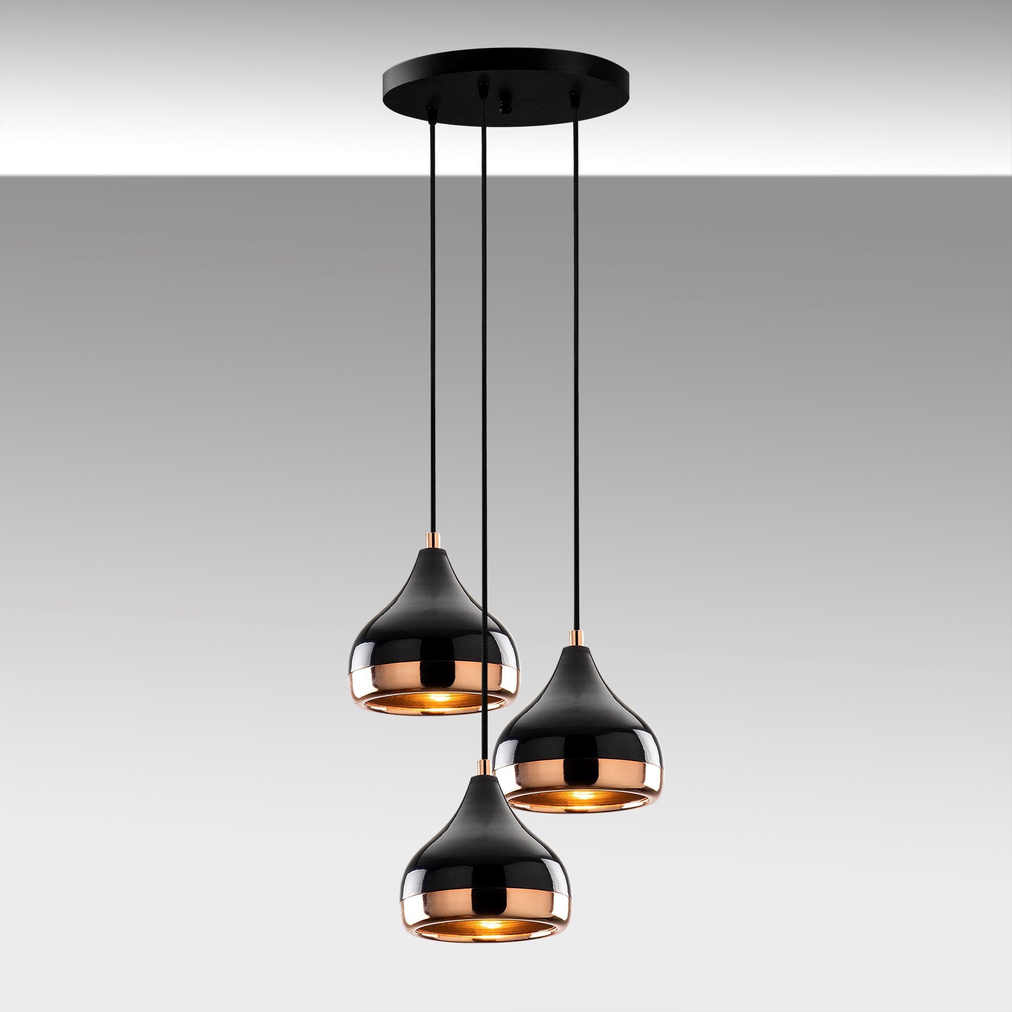 Yıldo - 6871 in Schwarz
 Kupfer präsentiert im Onlineshop von KAQTU Design AG. Pendelleuchte ist von Opviq
