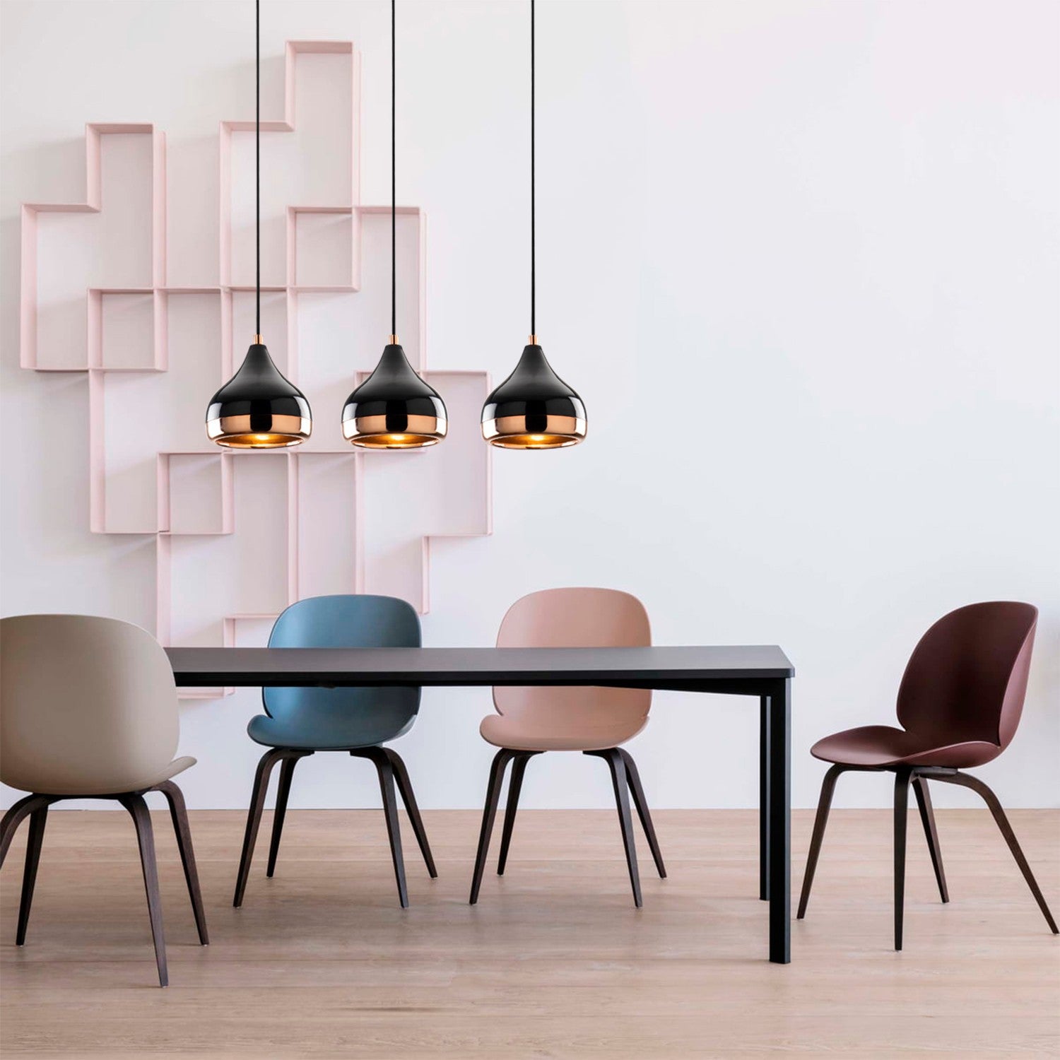 Yıldo - 6877 in Schwarz
 Kupfer präsentiert im Onlineshop von KAQTU Design AG. Pendelleuchte ist von Opviq