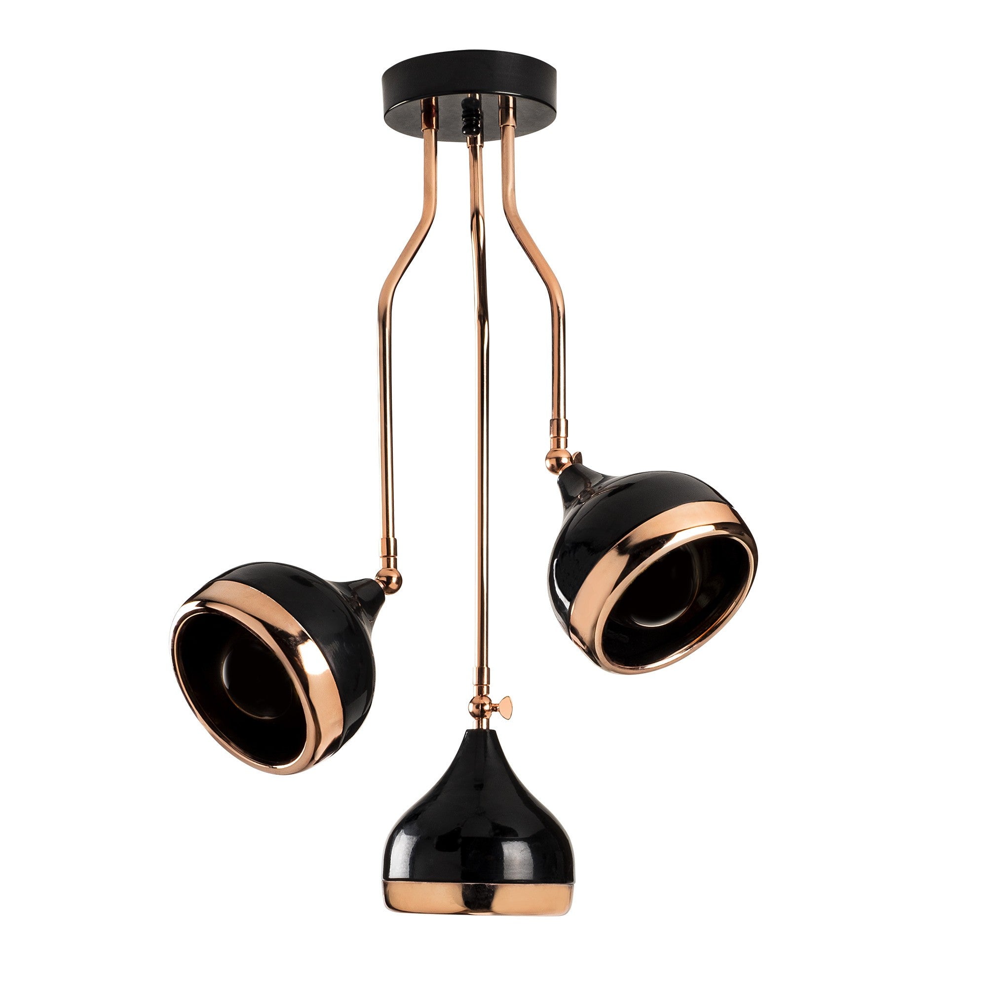 Yıldo - 6891 in Schwarz
 Kupfer präsentiert im Onlineshop von KAQTU Design AG. Pendelleuchte ist von Opviq