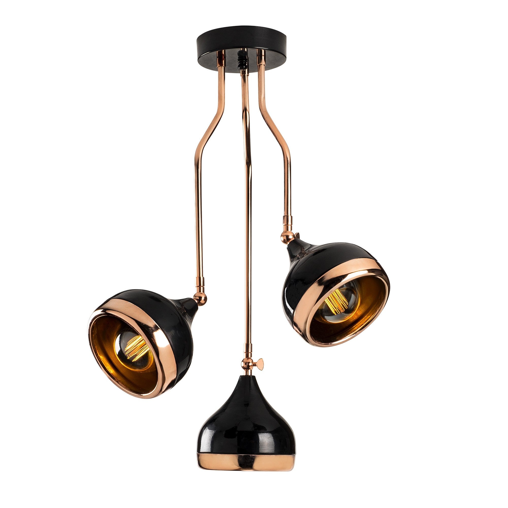 Yıldo - 6891 in Schwarz
 Kupfer präsentiert im Onlineshop von KAQTU Design AG. Pendelleuchte ist von Opviq