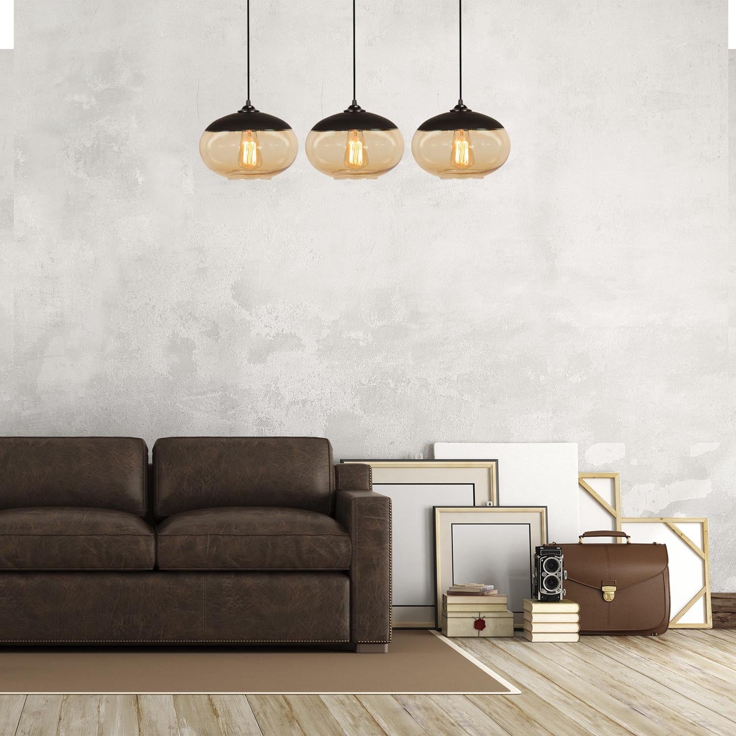 Camini - MR - 871 in Schwarzer Honig präsentiert im Onlineshop von KAQTU Design AG. Pendelleuchte ist von Opviq