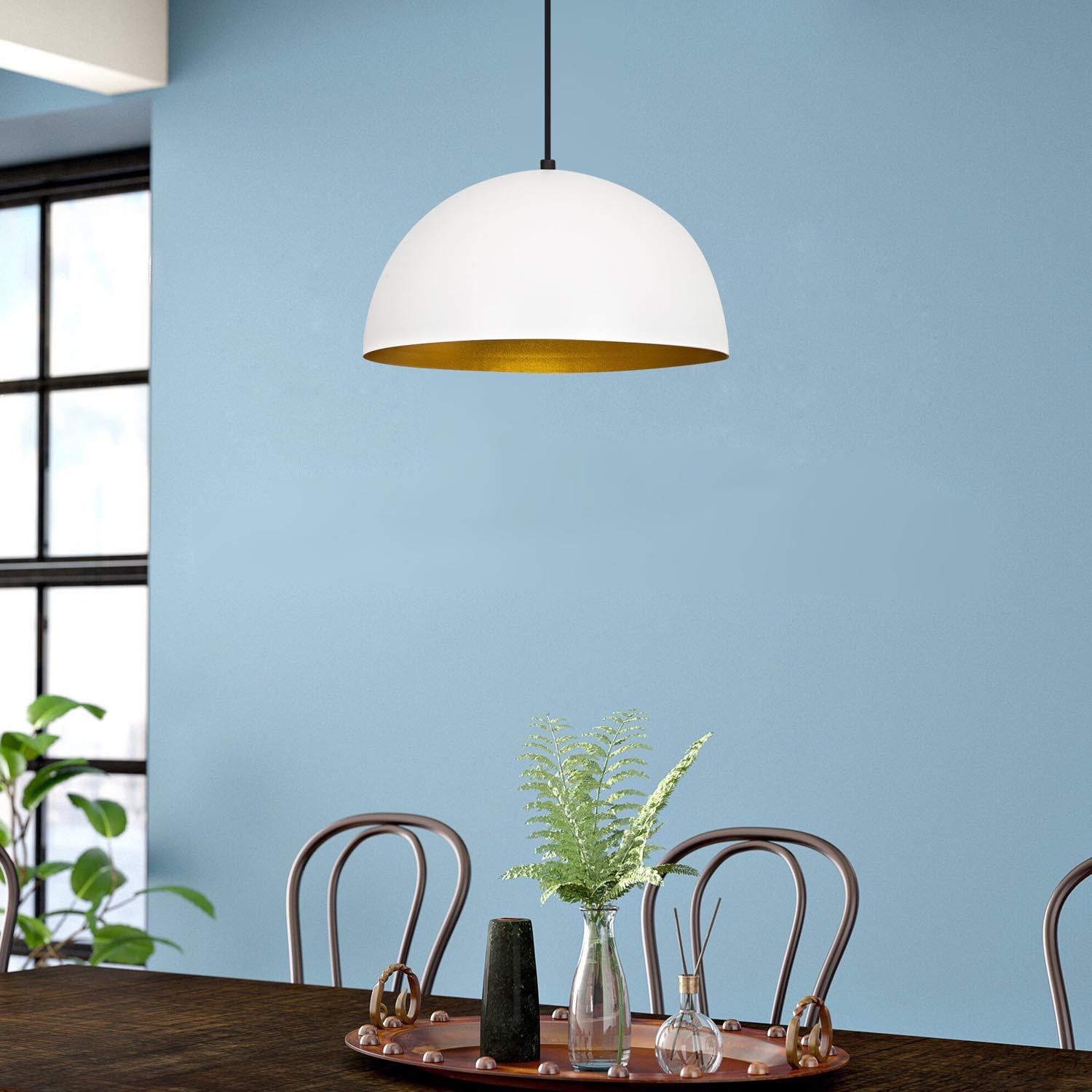 Sivani - MR - 718 in Weisses Gold präsentiert im Onlineshop von KAQTU Design AG. Pendelleuchte ist von Opviq