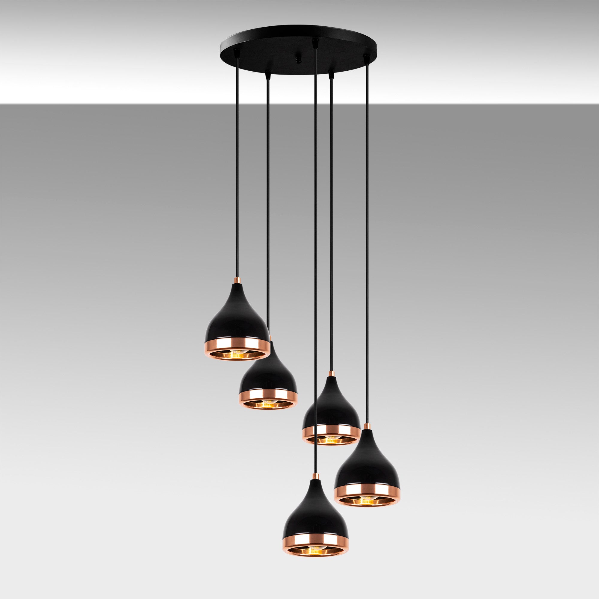 Yıldo - 7005 in Schwarz
 Kupfer präsentiert im Onlineshop von KAQTU Design AG. Pendelleuchte ist von Opviq