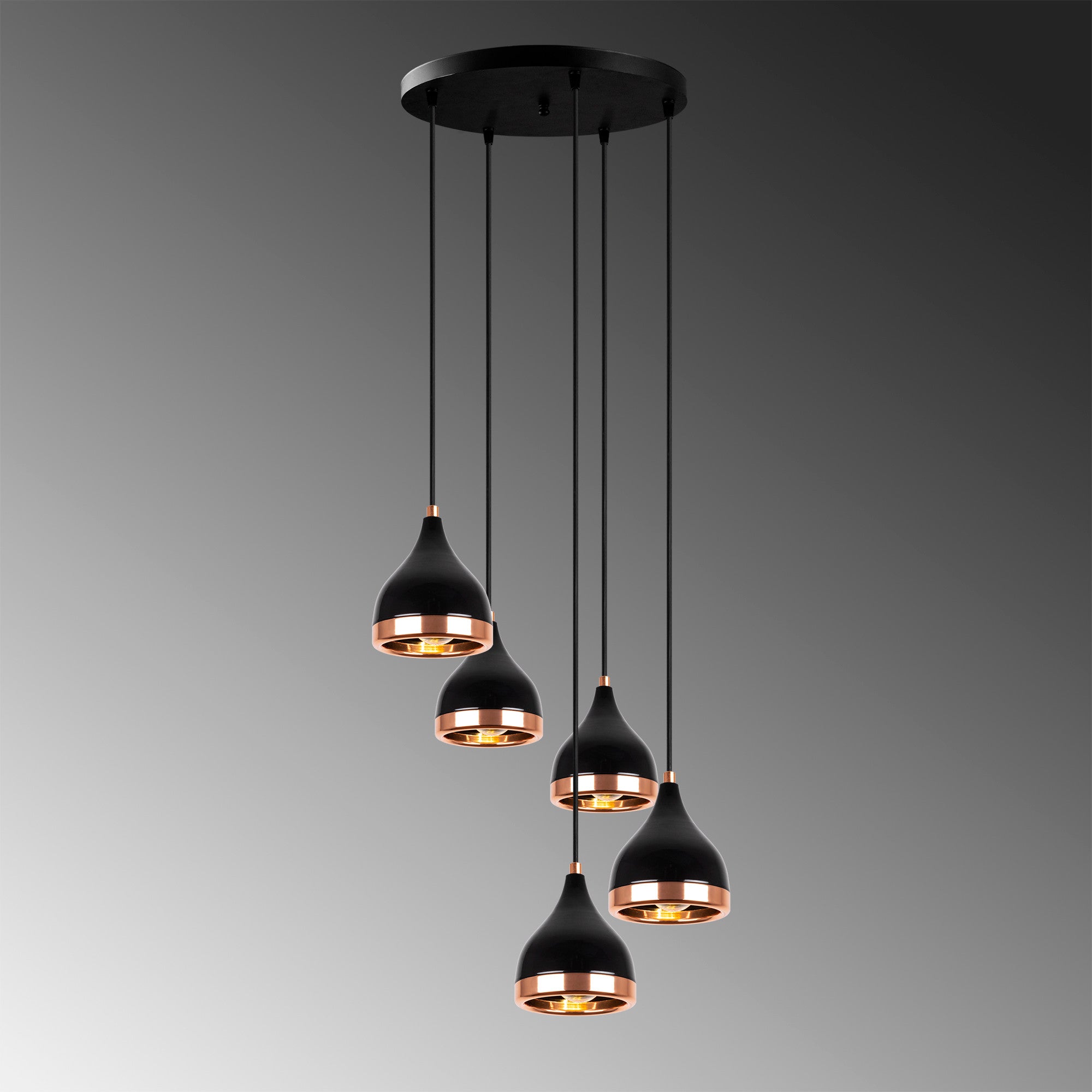 Yıldo - 7005 in Schwarz
 Kupfer präsentiert im Onlineshop von KAQTU Design AG. Pendelleuchte ist von Opviq