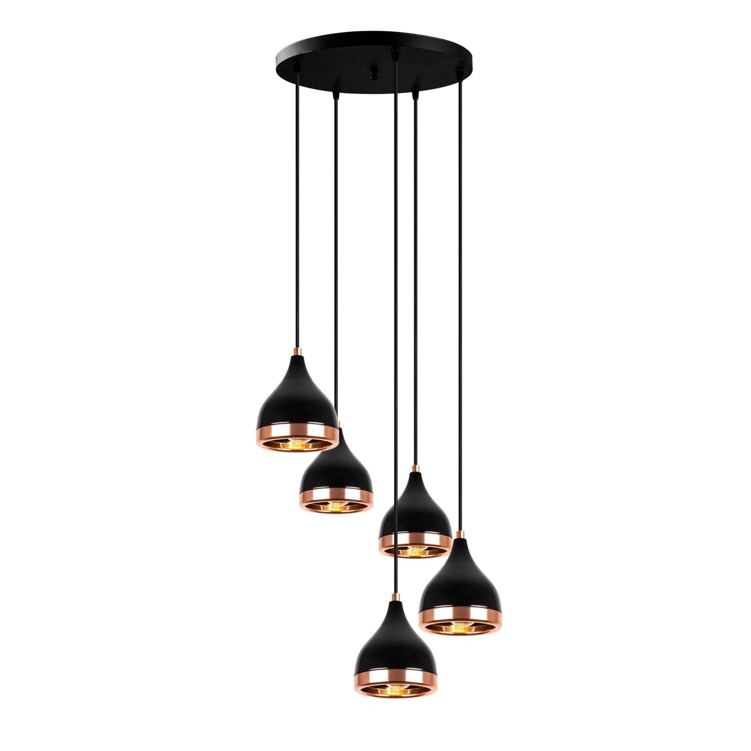 Yıldo - 7005 in Schwarz
 Kupfer präsentiert im Onlineshop von KAQTU Design AG. Pendelleuchte ist von Opviq