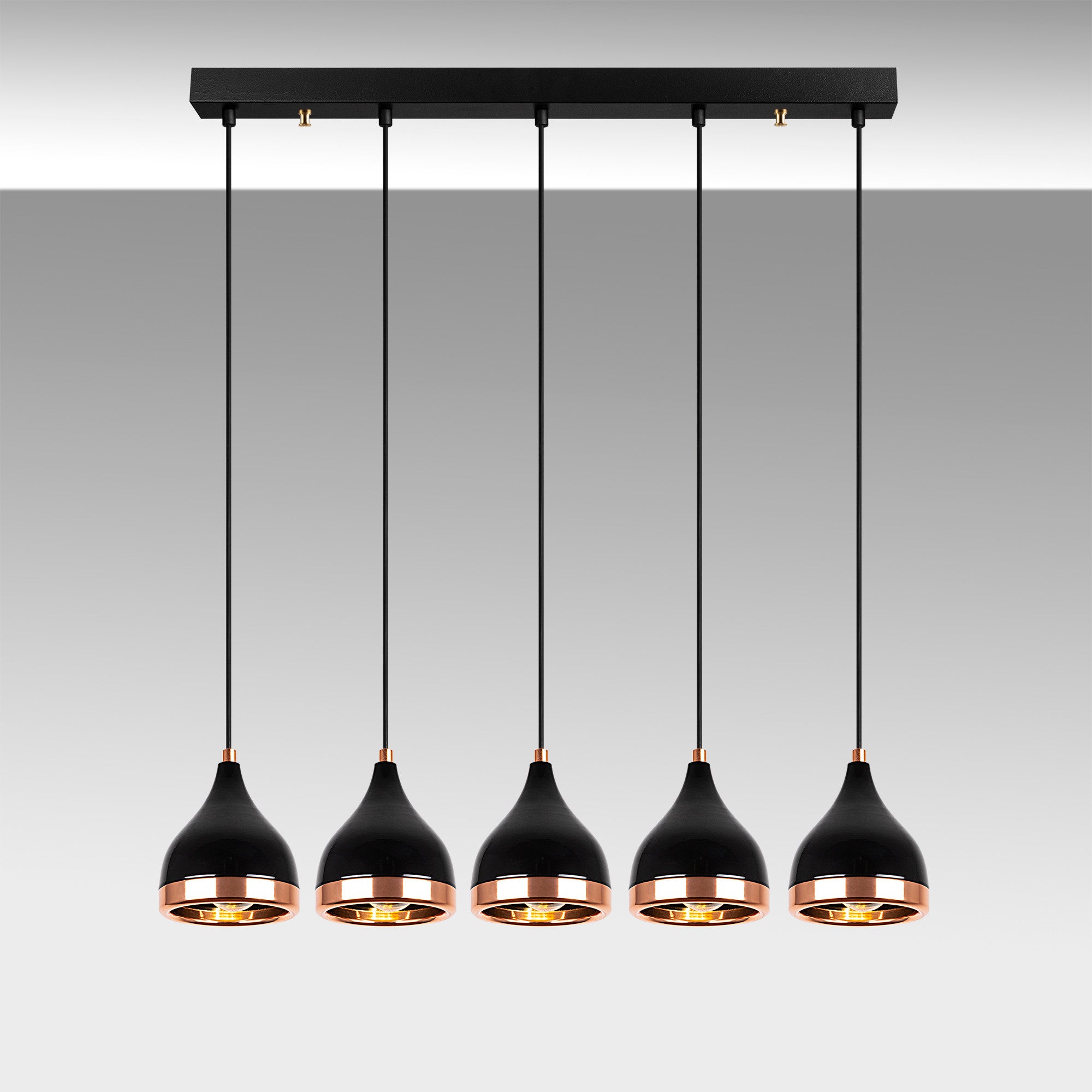 Yıldo - 7010 in Schwarz
 Kupfer präsentiert im Onlineshop von KAQTU Design AG. Pendelleuchte ist von Opviq