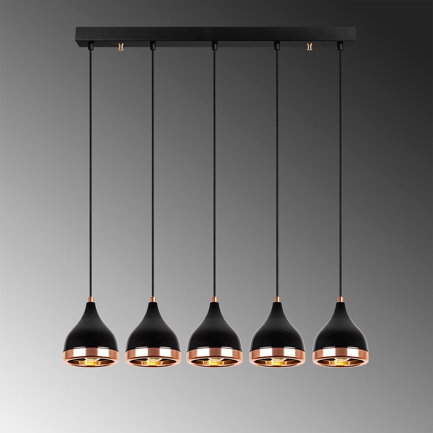 Yıldo - 7010 in Schwarz
 Kupfer präsentiert im Onlineshop von KAQTU Design AG. Pendelleuchte ist von Opviq