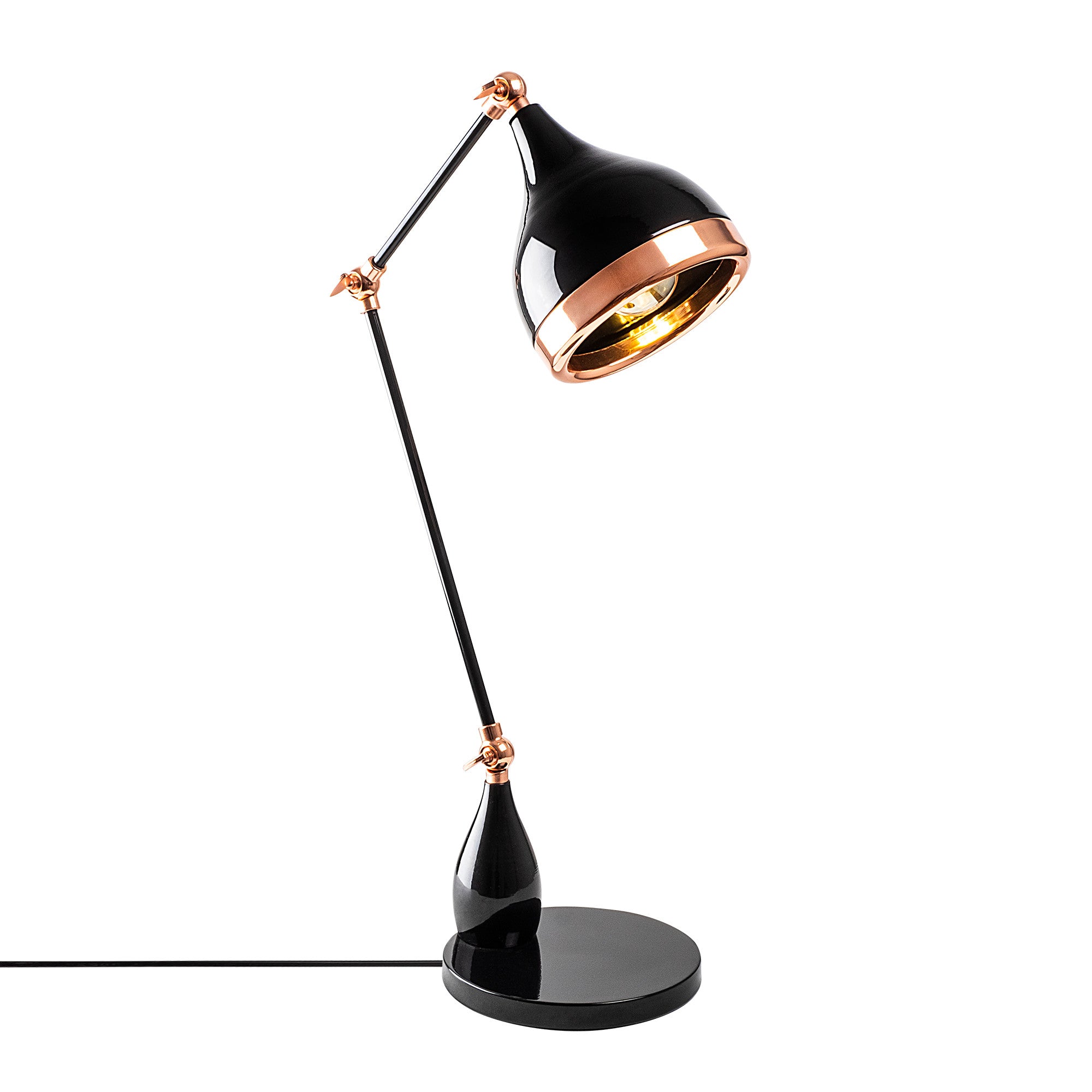 Yıldo - 7015 in Schwarz
 Kupfer präsentiert im Onlineshop von KAQTU Design AG. Tischleuchte ist von Opviq