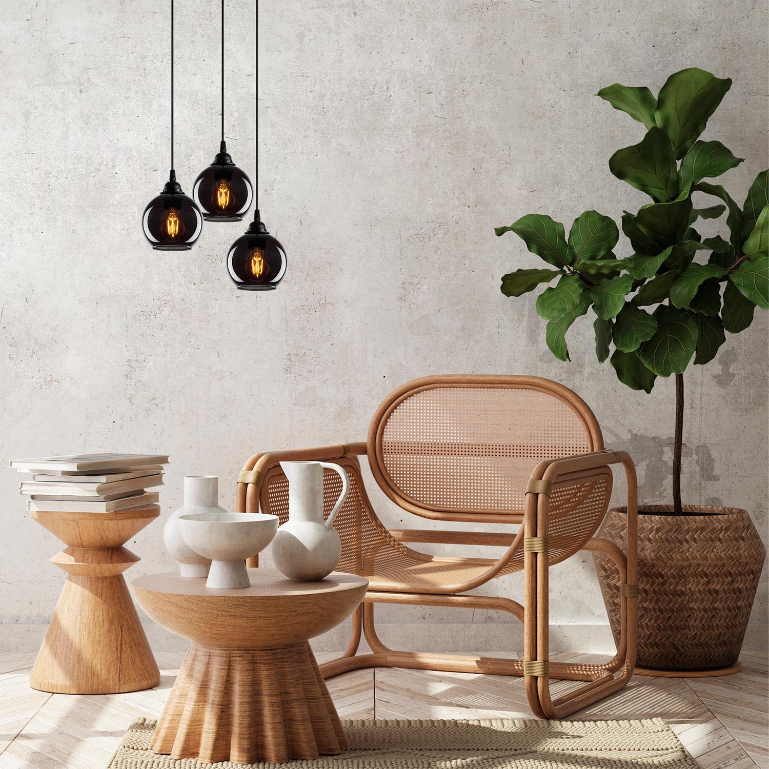 Smoked - 011 in Rauch präsentiert im Onlineshop von KAQTU Design AG. Pendelleuchte ist von Opviq