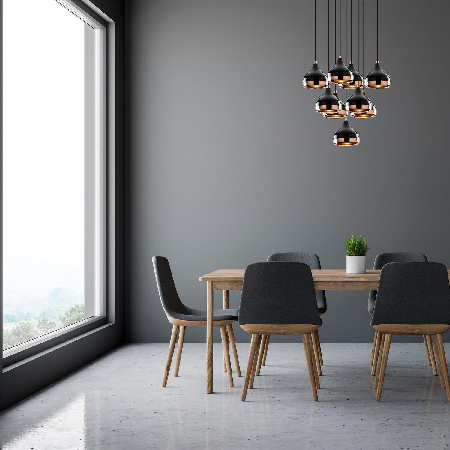 Yıldo - 6893 in Schwarz präsentiert im Onlineshop von KAQTU Design AG. Pendelleuchte ist von Opviq