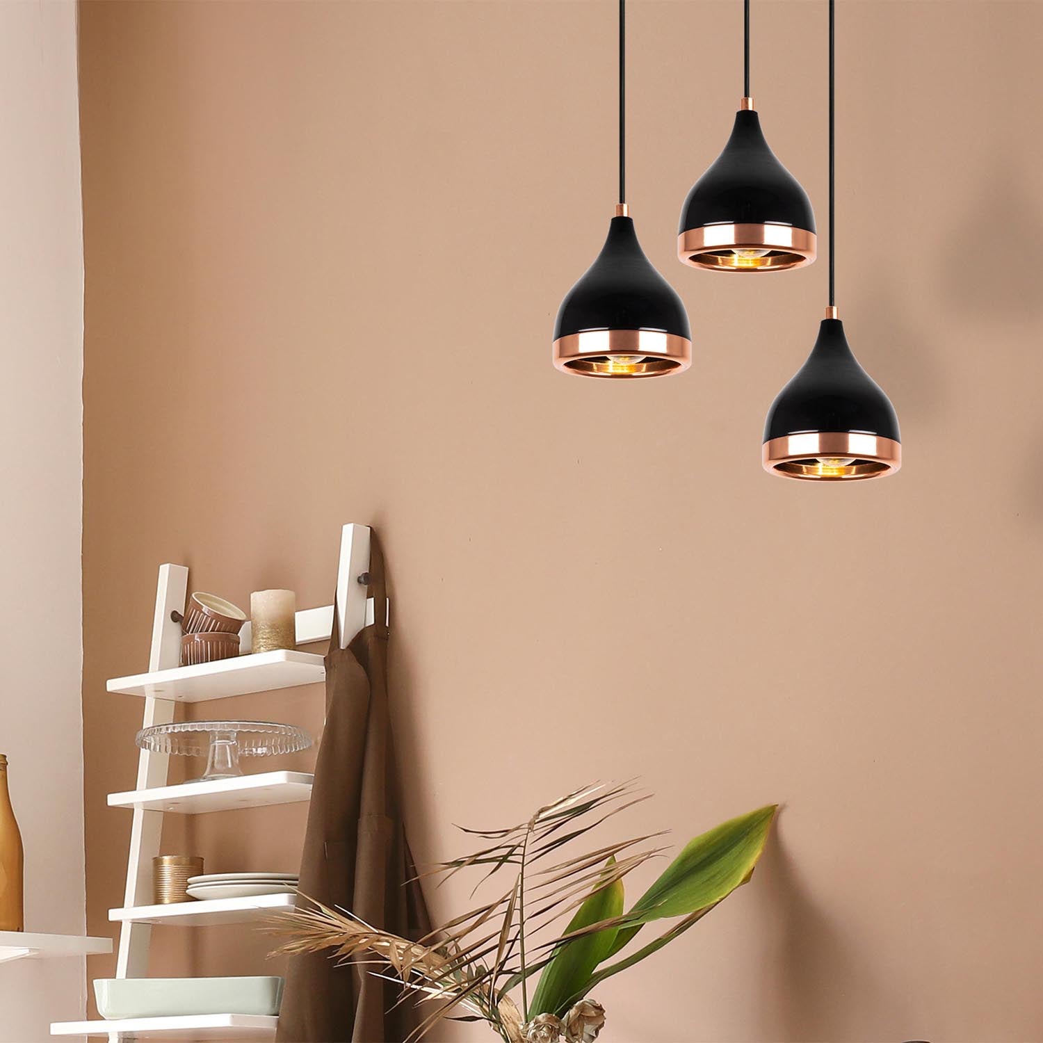 Yıldo - 7036 in Schwarz
 Kupfer präsentiert im Onlineshop von KAQTU Design AG. Pendelleuchte ist von Opviq