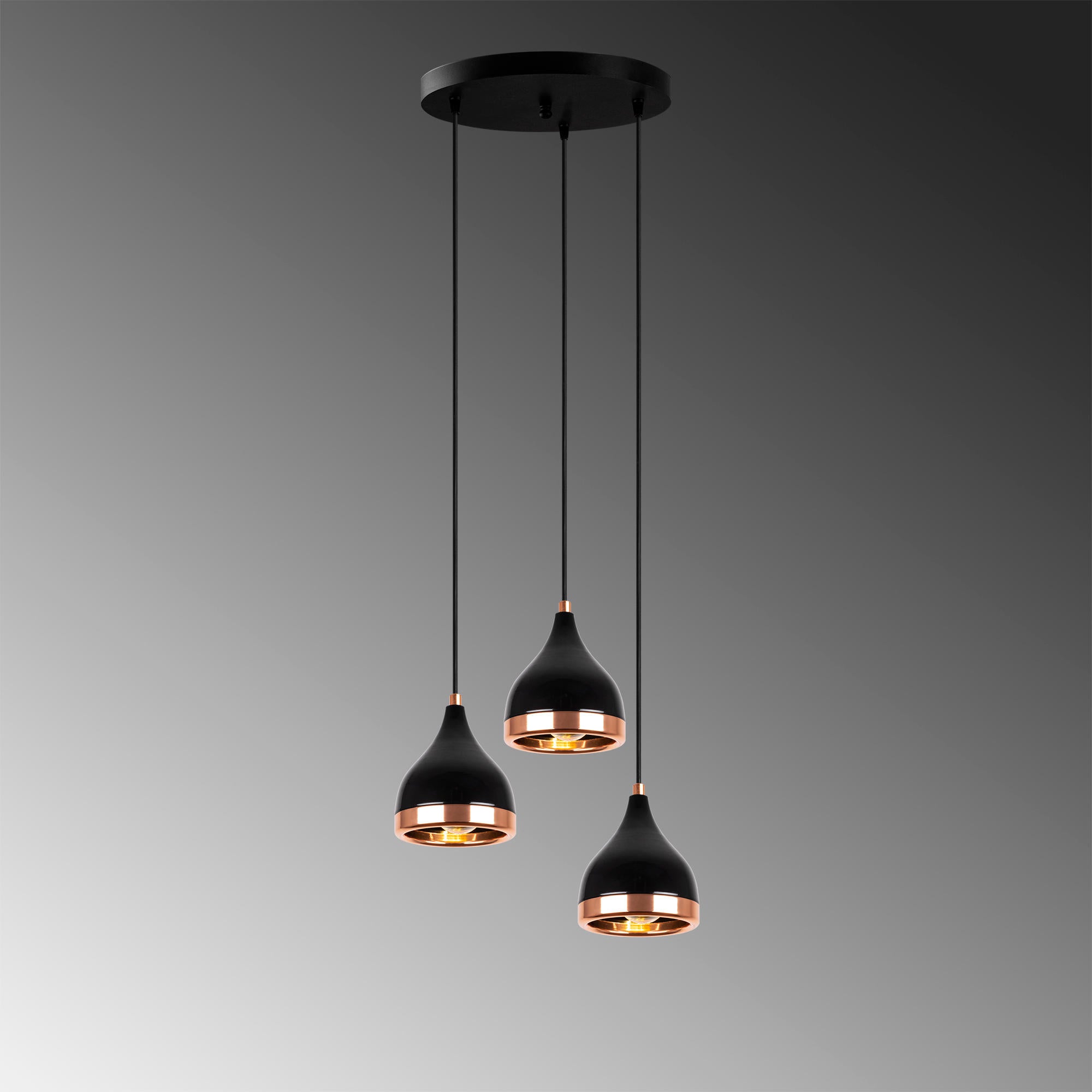 Yıldo - 7036 in Schwarz
 Kupfer präsentiert im Onlineshop von KAQTU Design AG. Pendelleuchte ist von Opviq
