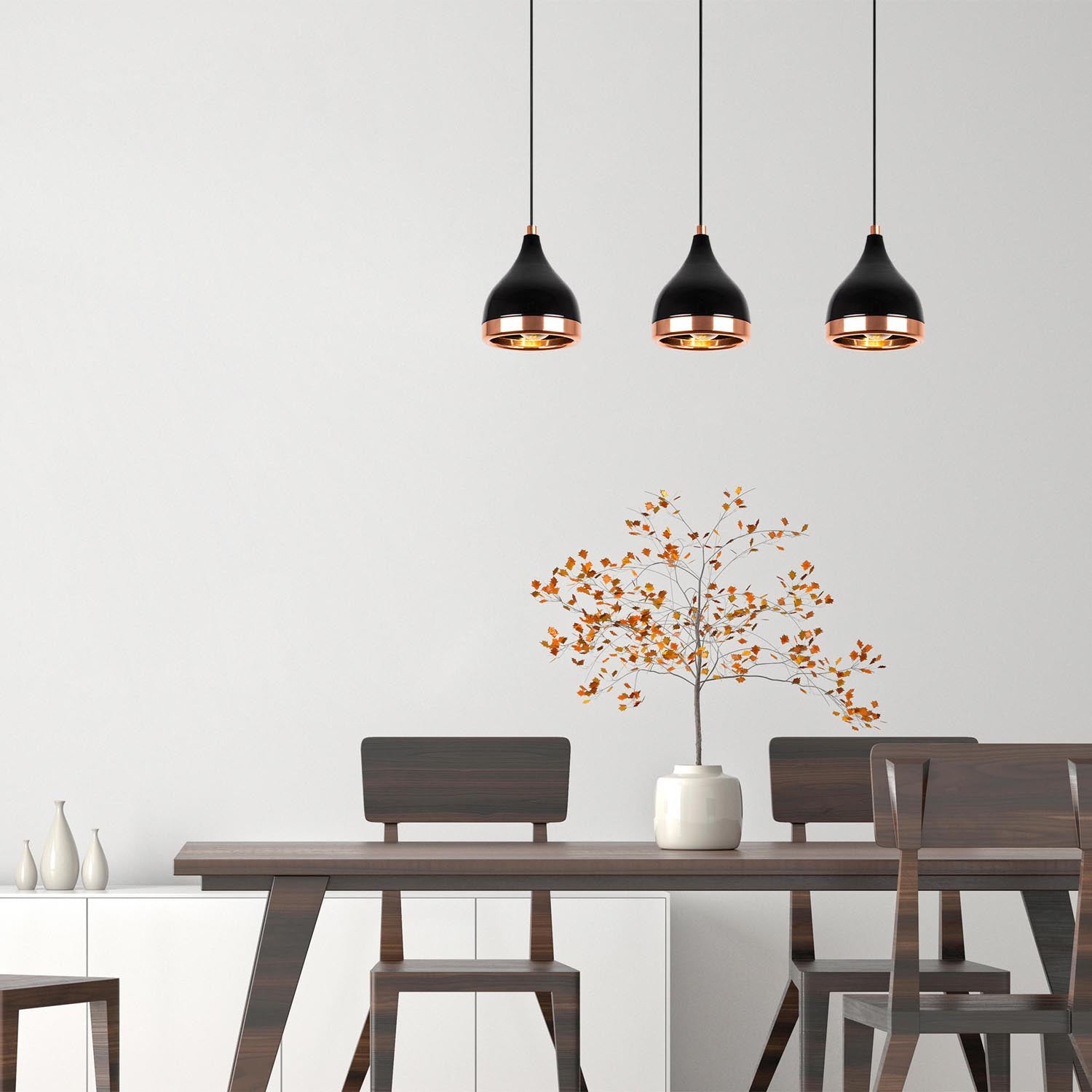 Yıldo - 7041 in Schwarz
 Kupfer präsentiert im Onlineshop von KAQTU Design AG. Pendelleuchte ist von Opviq