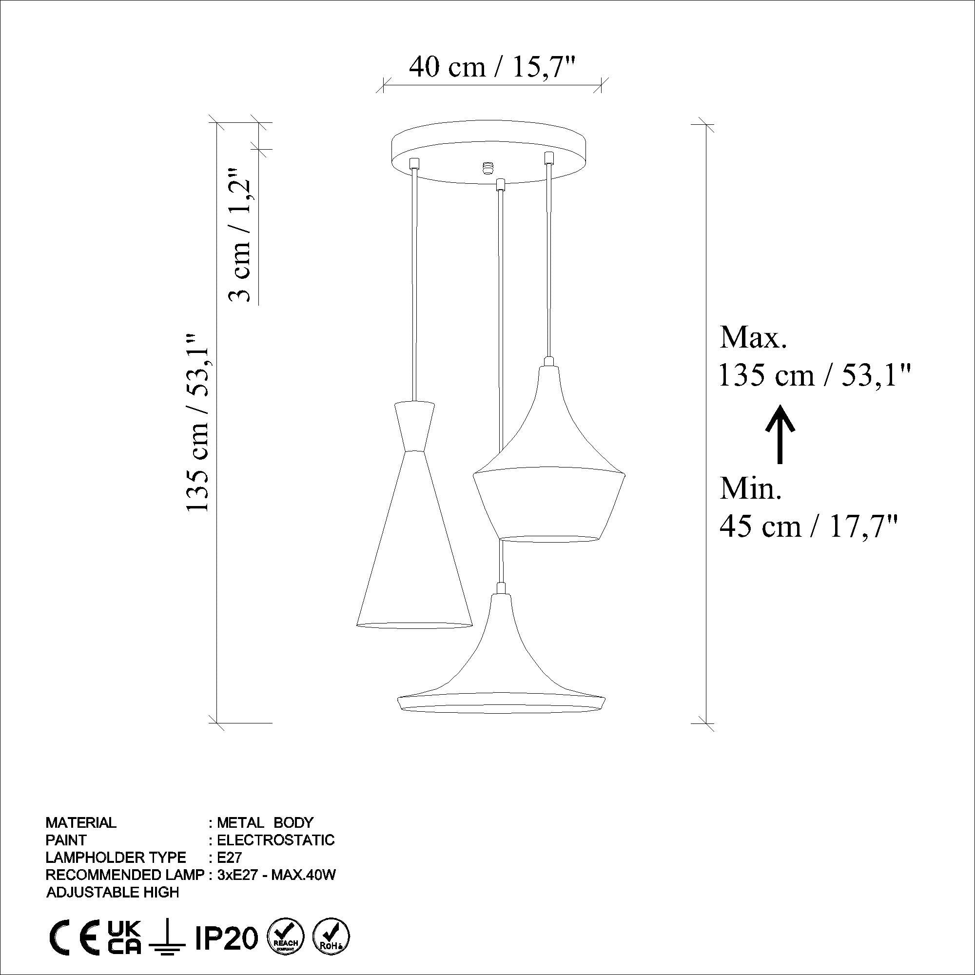Tom - 3556 - Mint in Minze präsentiert im Onlineshop von KAQTU Design AG. Pendelleuchte ist von Opviq