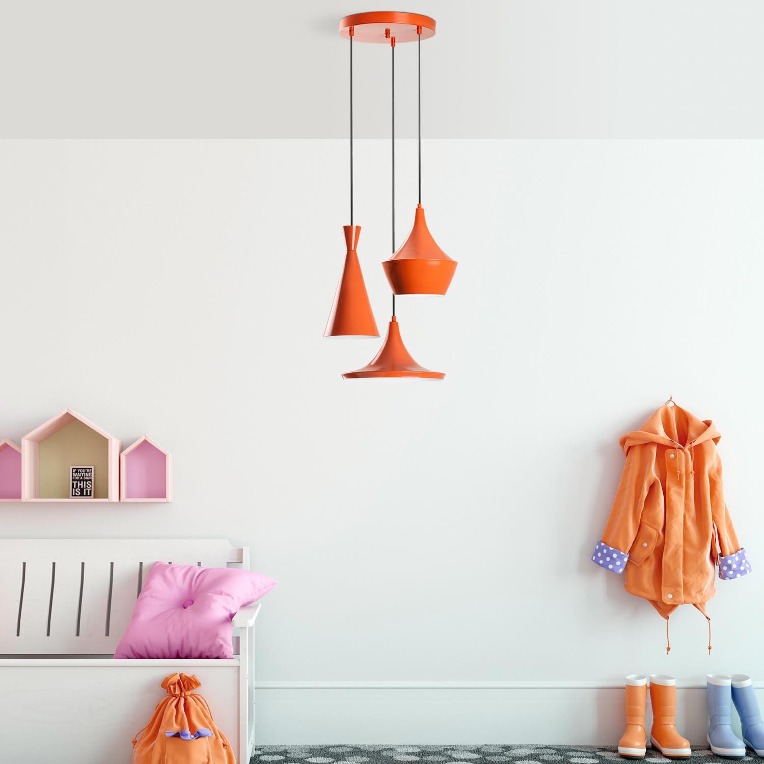 Tom - 3556 - Orange in Orange präsentiert im Onlineshop von KAQTU Design AG. Pendelleuchte ist von Opviq