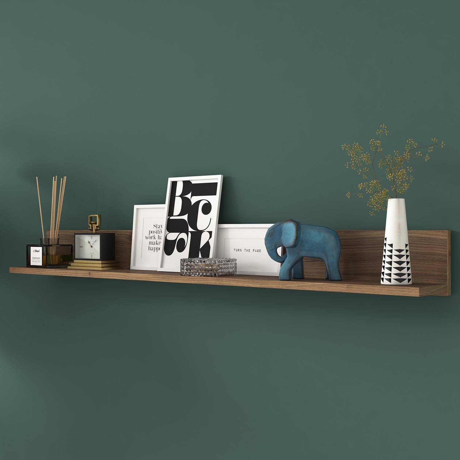 E5 - 226 in Walnuss präsentiert im Onlineshop von KAQTU Design AG. Wandregal ist von Hanah Home