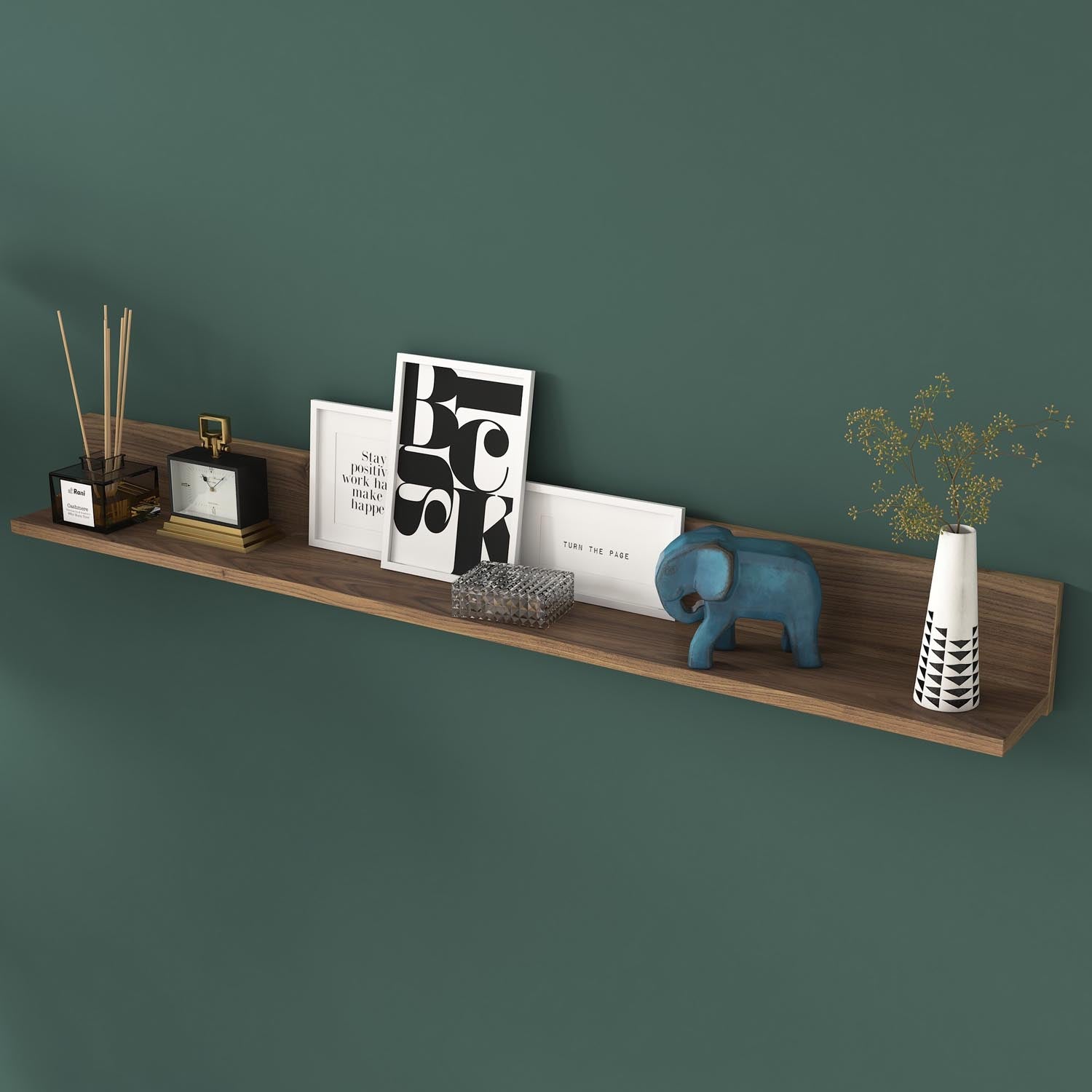 E5 - 226 in Walnuss präsentiert im Onlineshop von KAQTU Design AG. Wandregal ist von Hanah Home