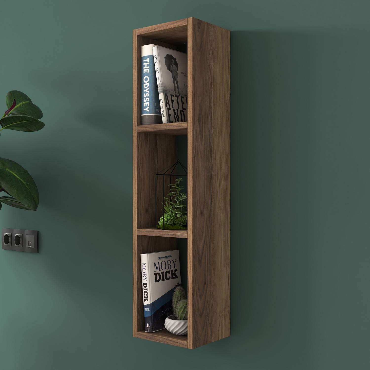 E3 - 224 in Walnuss präsentiert im Onlineshop von KAQTU Design AG. Wandregal ist von Hanah Home