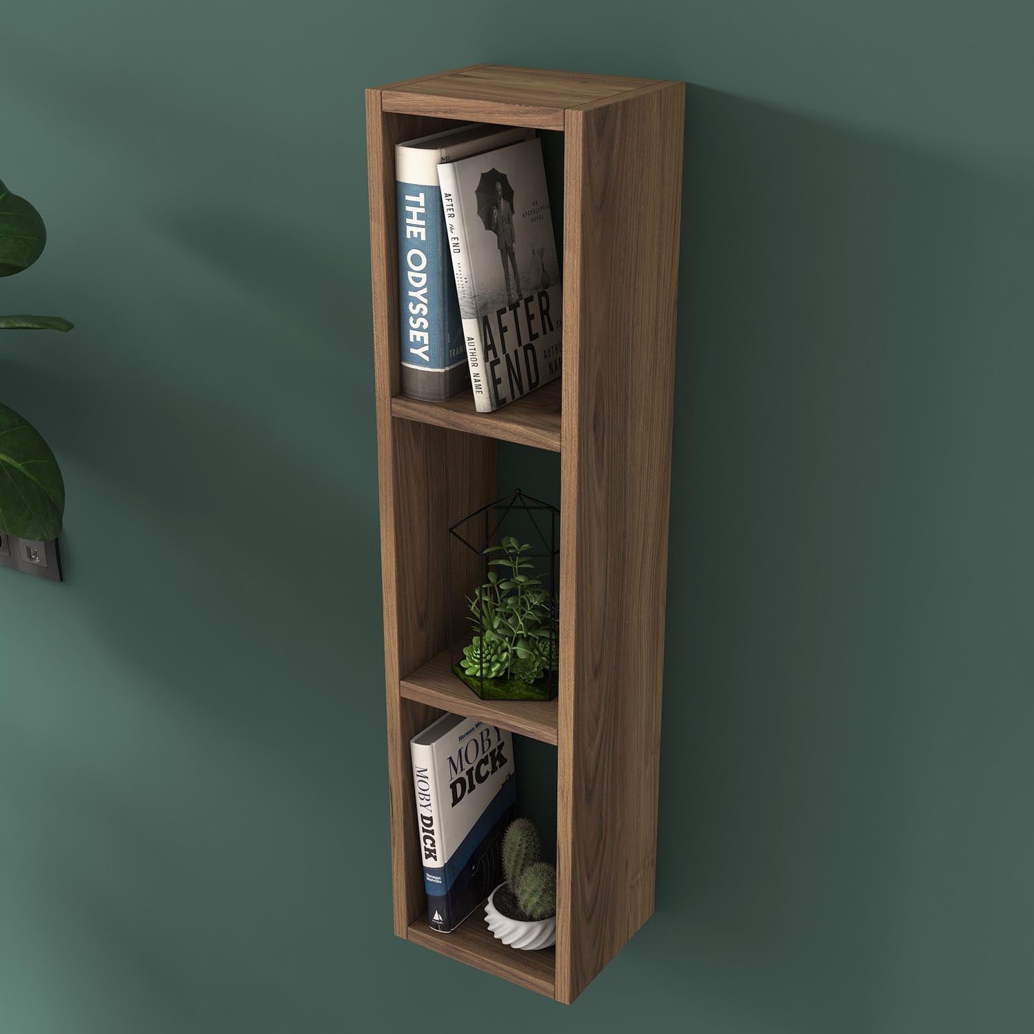 E3 - 224 in Walnuss präsentiert im Onlineshop von KAQTU Design AG. Wandregal ist von Hanah Home