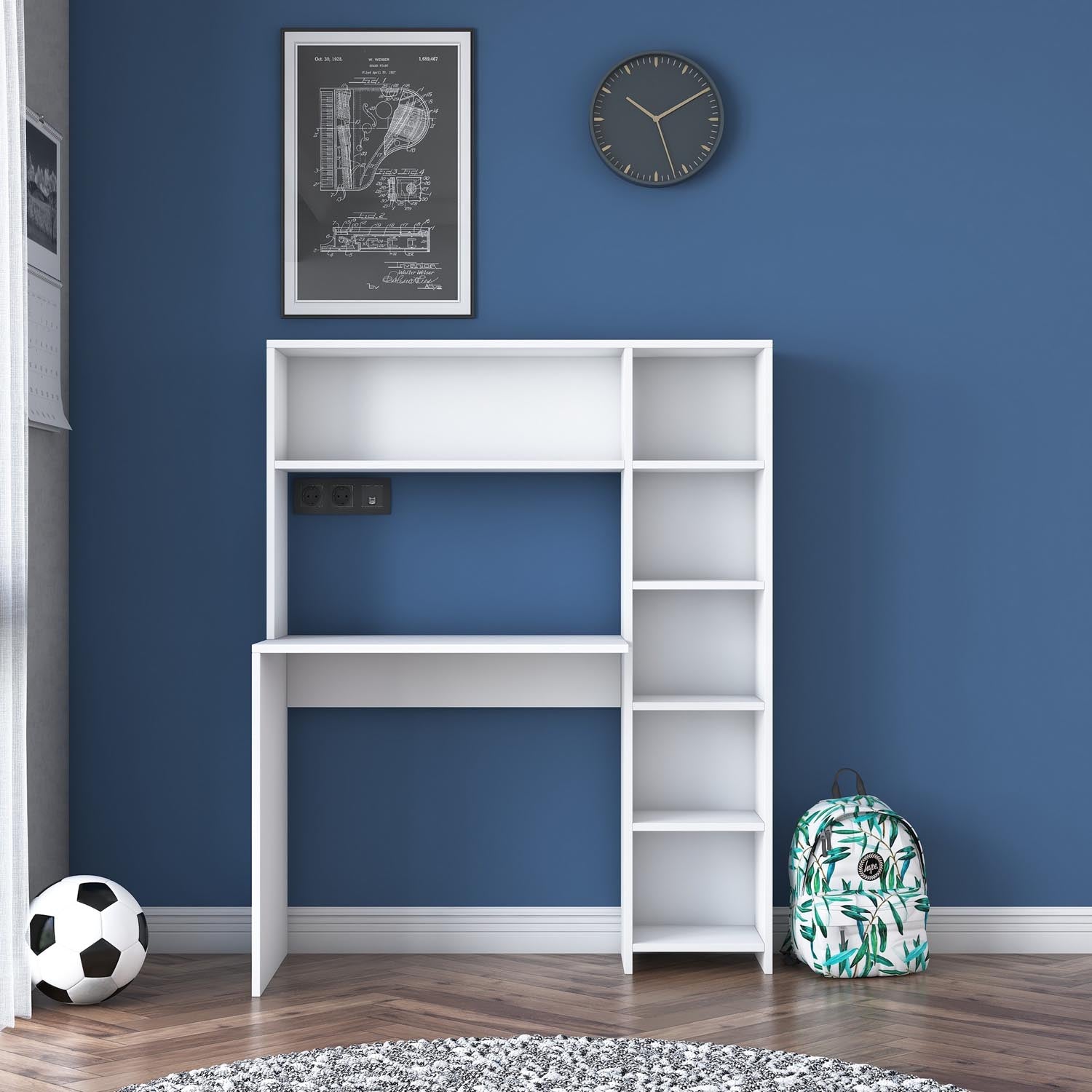 HA104 - 2063 in Weiss präsentiert im Onlineshop von KAQTU Design AG. Schreibtisch ist von Hanah Home