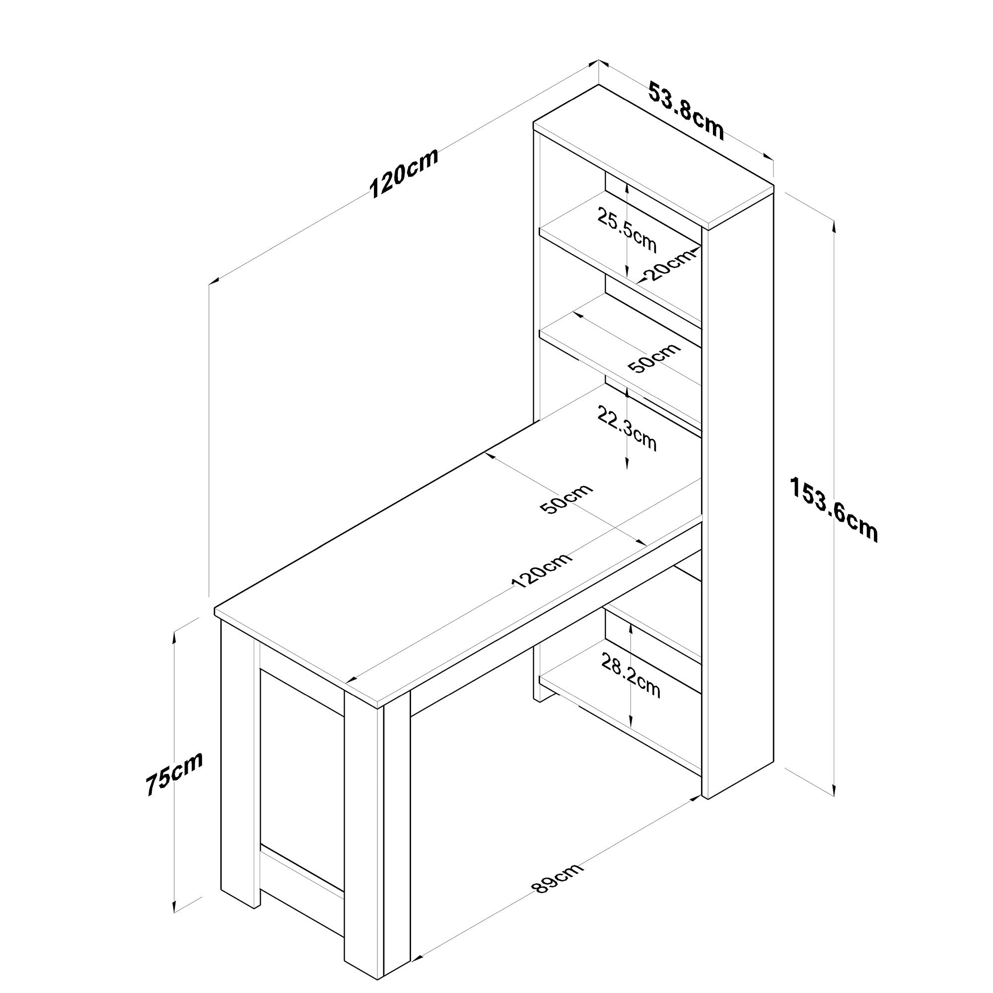HA106 - 2493 in Weisser Walnuss präsentiert im Onlineshop von KAQTU Design AG. Schreibtisch ist von Hanah Home