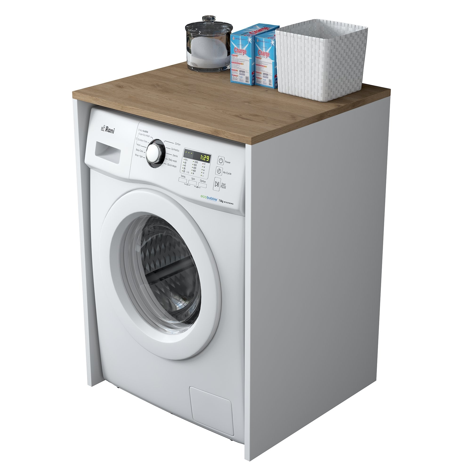 KD103 - 2341 in Walnuss Weiss präsentiert im Onlineshop von KAQTU Design AG. Standregal ist von Hanah Home