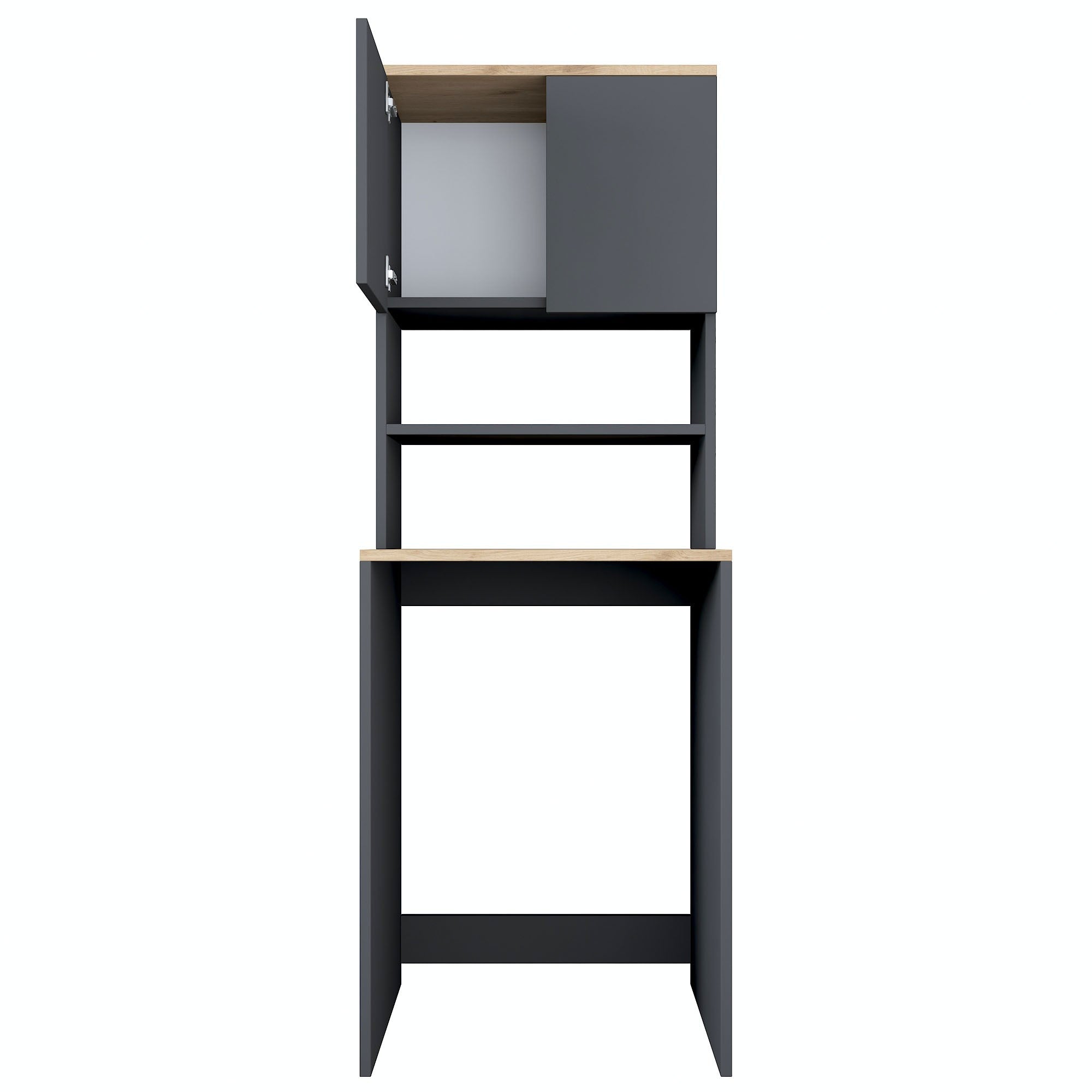 KD101 - 2674 in Walnuss
 Anthrazit präsentiert im Onlineshop von KAQTU Design AG. Standregal ist von Hanah Home