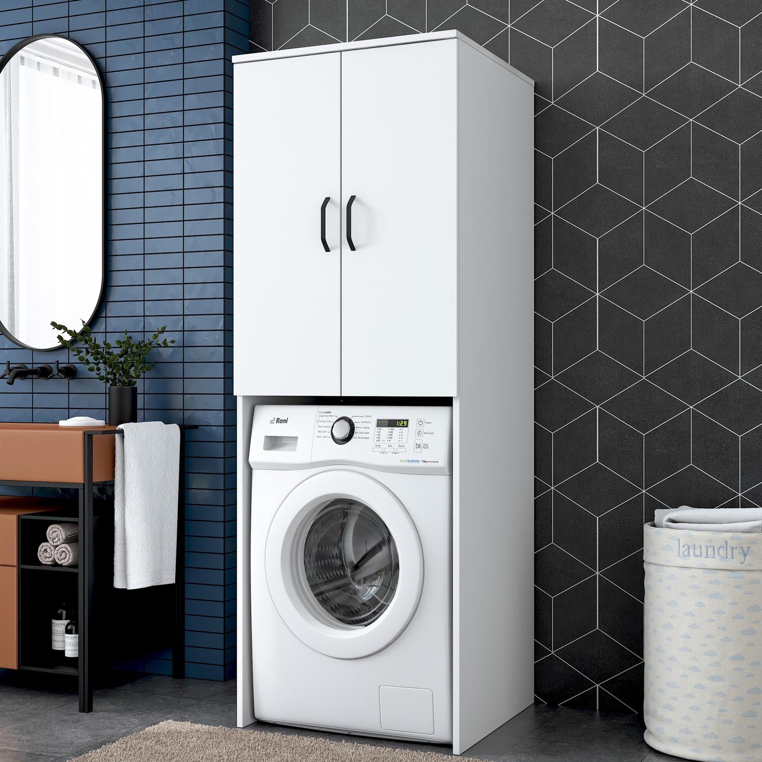 KD110 - 3192 in Weiss präsentiert im Onlineshop von KAQTU Design AG. Standregal ist von Hanah Home